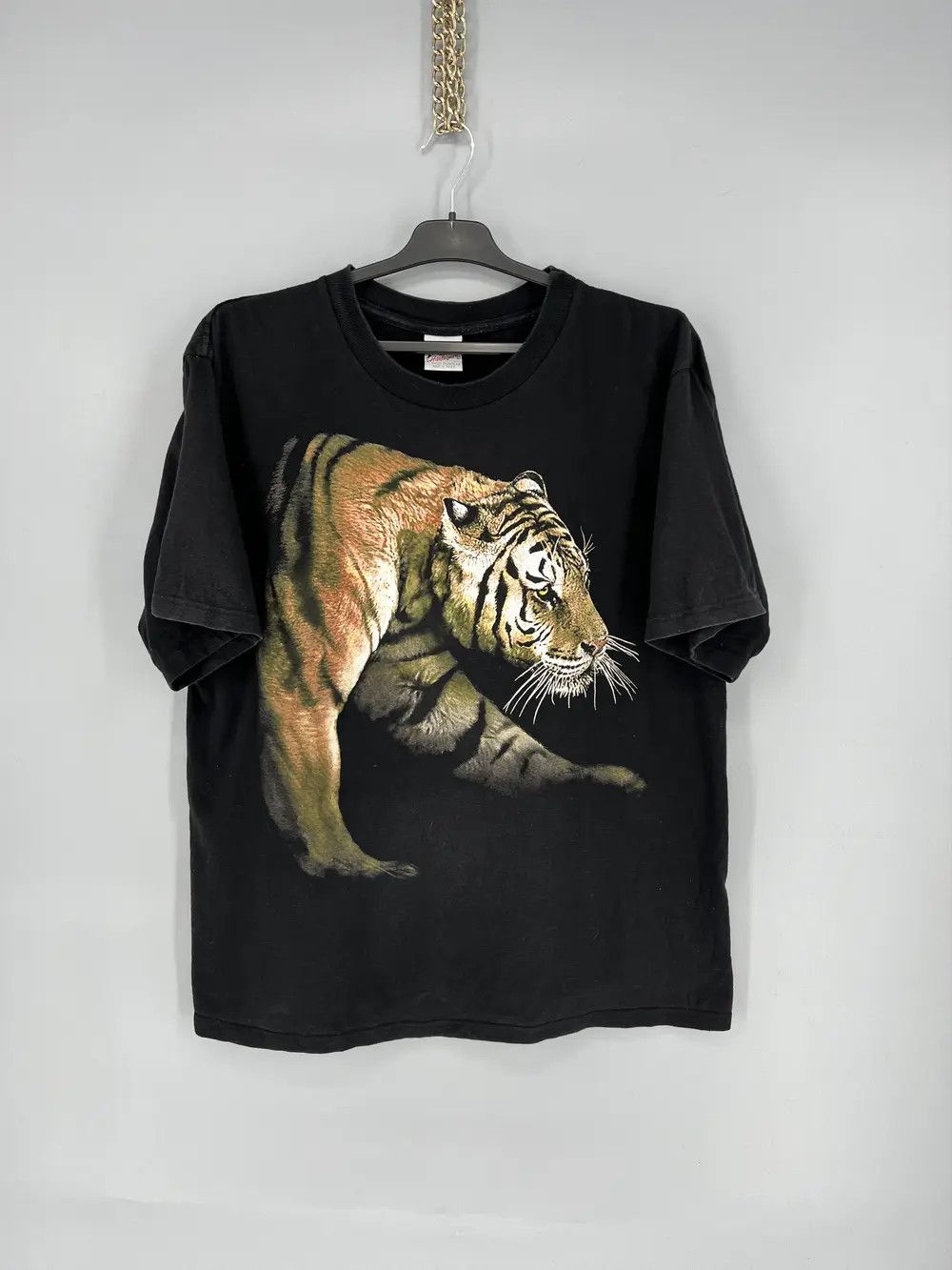 Vintage Vintage Y2K 90s Tiger Face Boxy Graphic Tee Size US XL / EU 56 / 4 - 1 Thumbnail