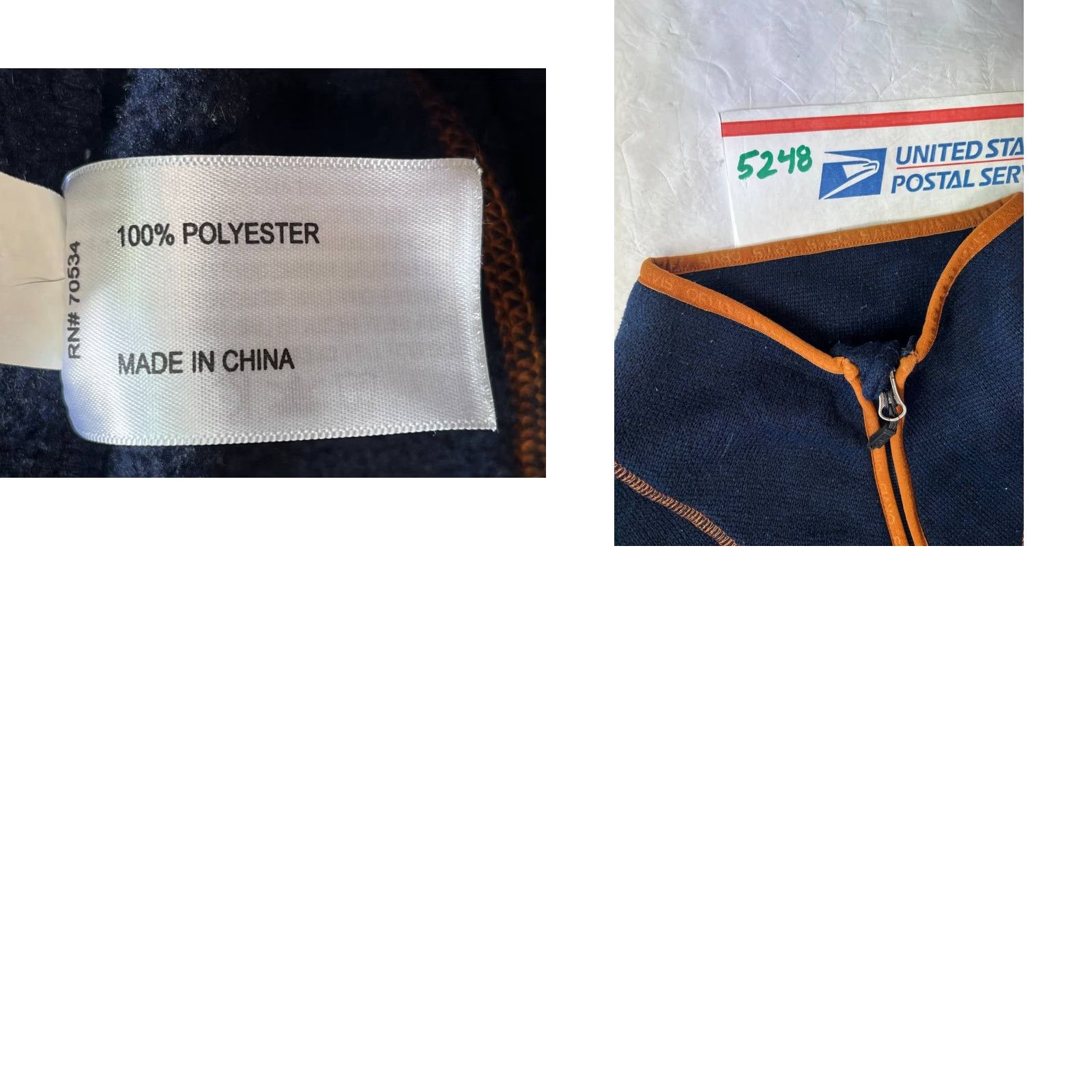 Orvis Orvis Soft Fleece 1/4 Zip Pullover Mens Large Blue Orange Size US L / EU 52-54 / 3 - 8 Thumbnail