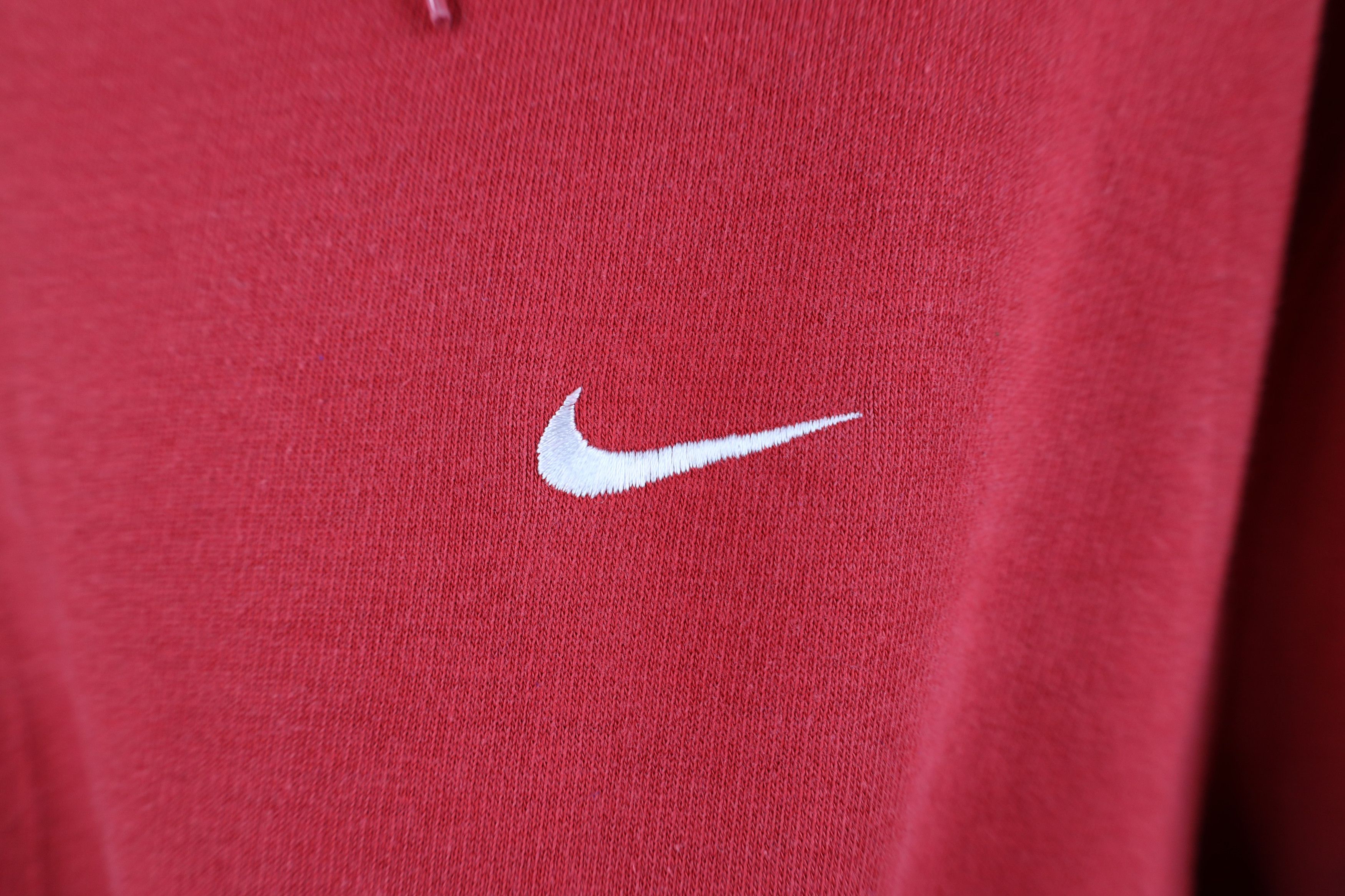 Nike Vintage Y2K Nike Scott Mini Swoosh Hoodie Sweatshirt Red Size US M / EU 48-50 / 2 - 4 Thumbnail