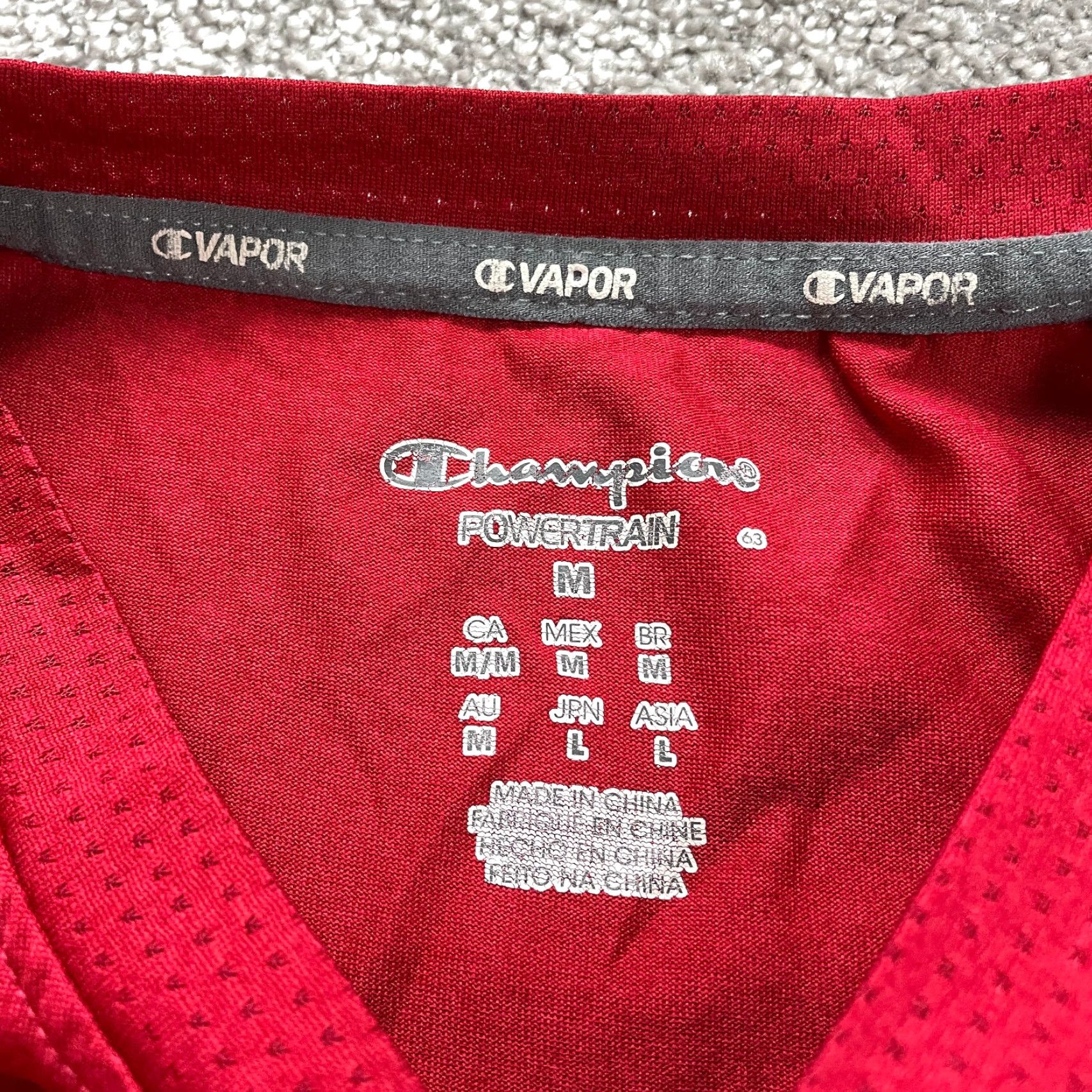 Champion Champion Vapor Shirt Mens Medium Red Powertrain Active Short Sleeve Casual Shirt Size US M / EU 48-50 / 2 - 4 Thumbnail