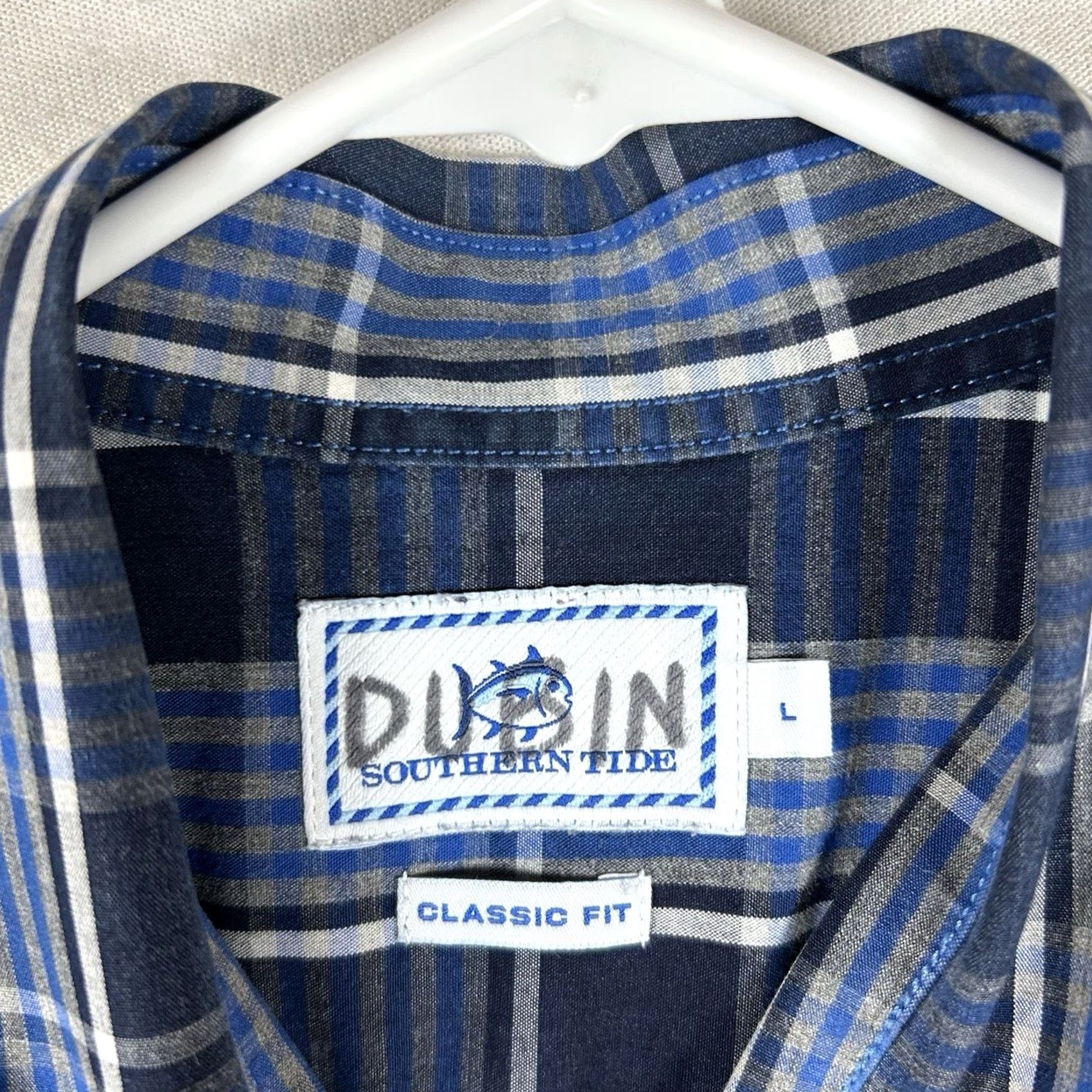 Southern Tide Southern Tide Button-Up Shirt Mens L Blue Plaid Long Sleeve Regular Fit Top Size US L / EU 52-54 / 3 - 3 Thumbnail