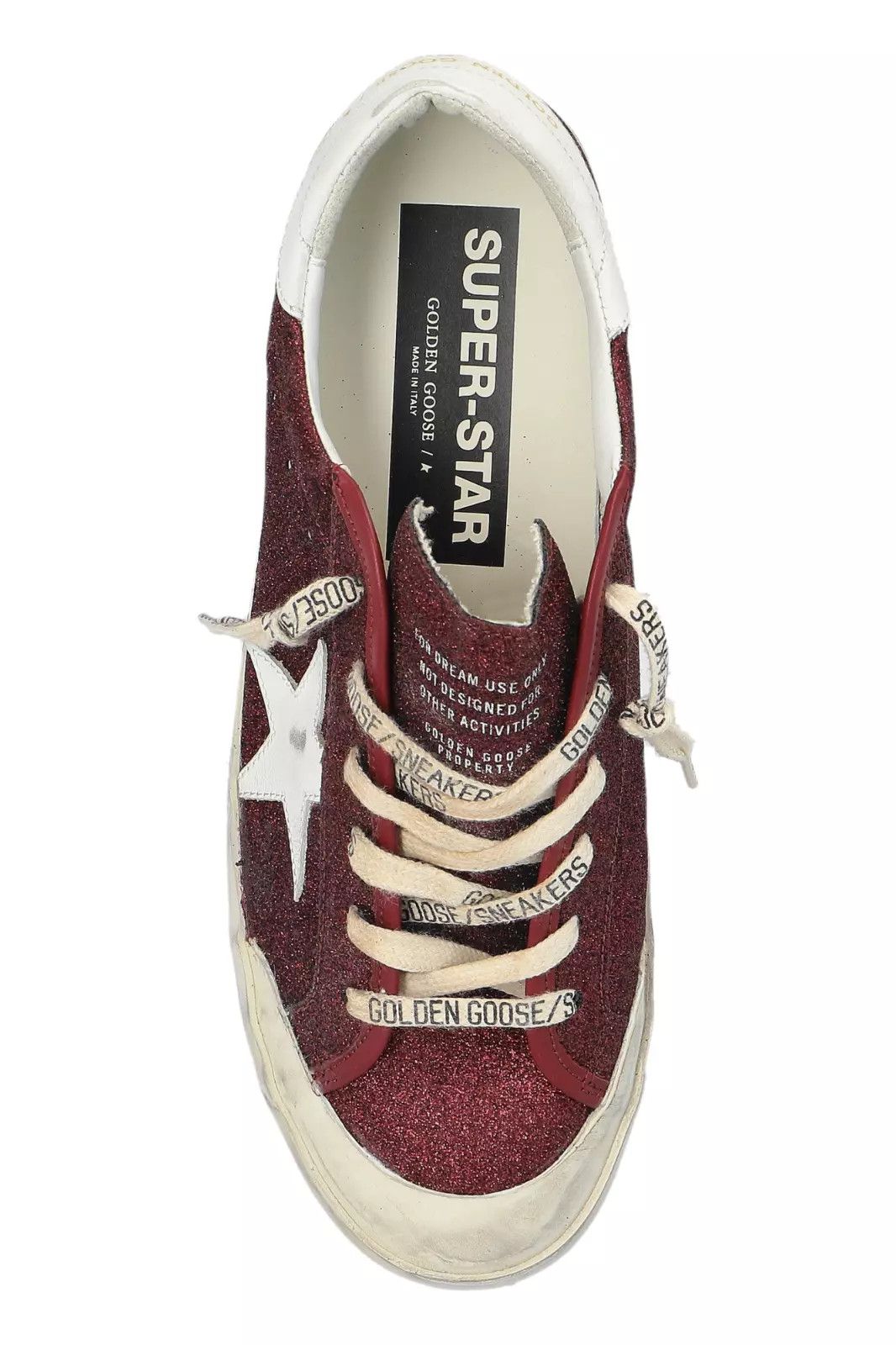 GOLDEN GOOSE Super-Star Wmn R/W Glitter Snkrs New