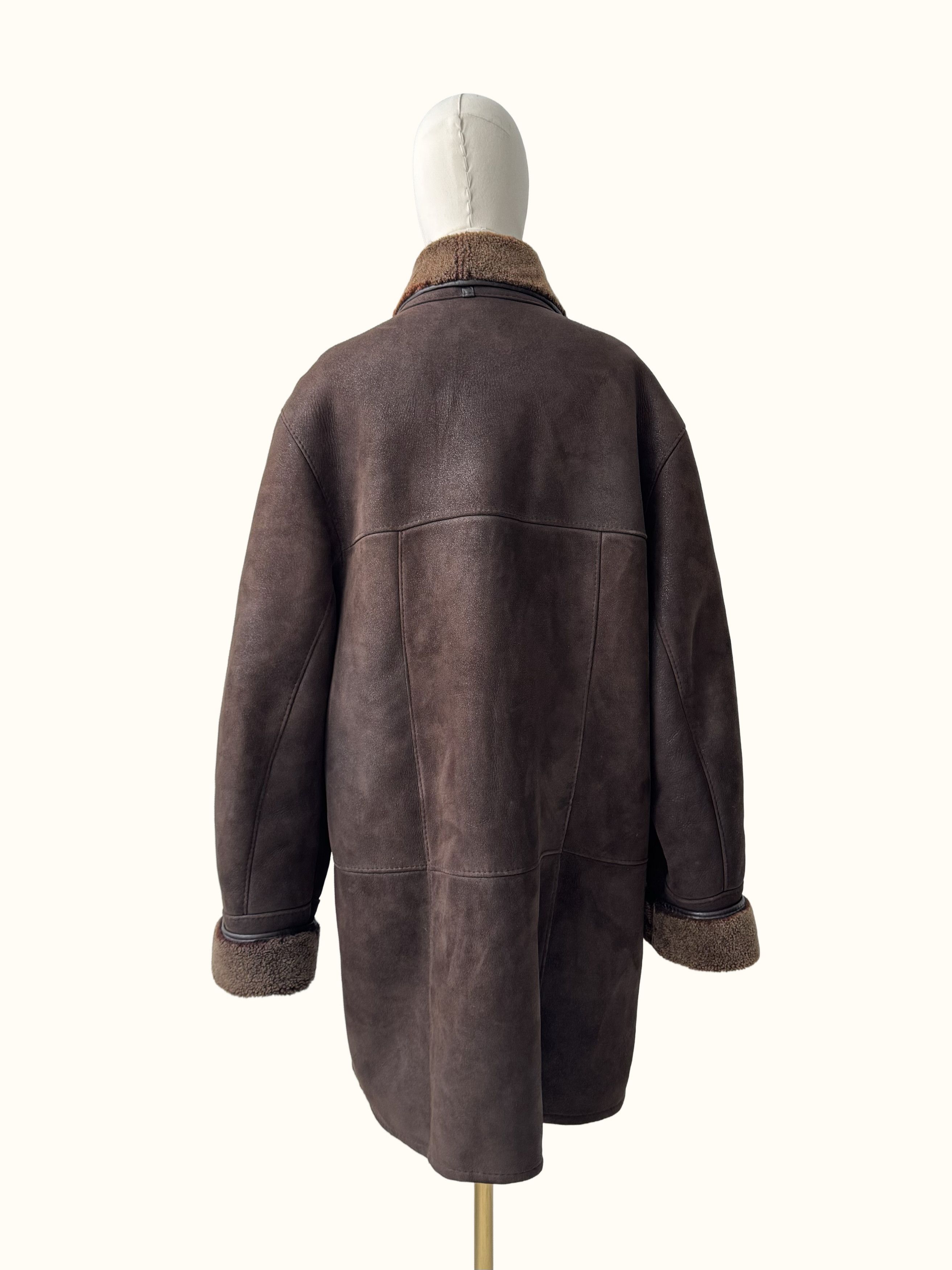 Vintage Vintage Real Sheepskin Coat(B409)E2D15 Size US XXL / EU 58 / 5 - 4 Thumbnail