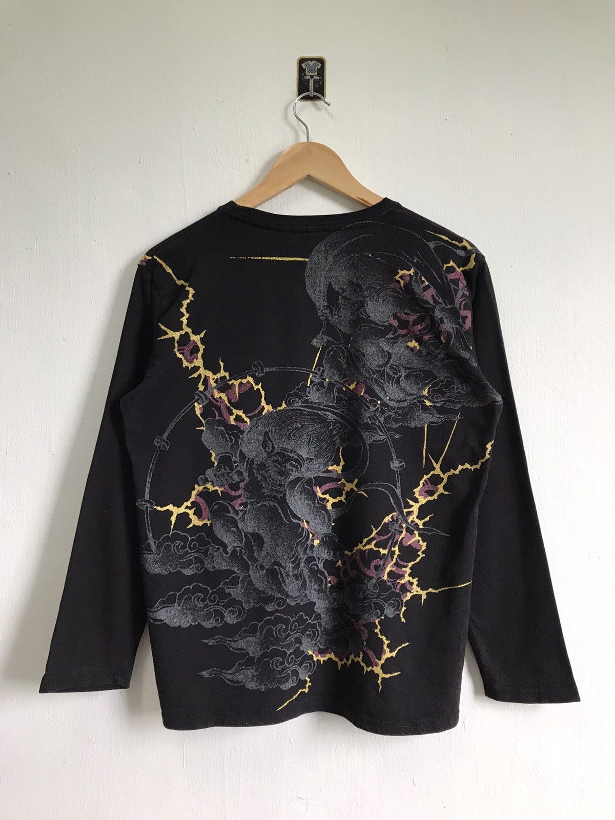 Japanese Brand 2000's Bullet Noise - Raijin & Fujin Yokosuka L/S T-Shirt Size US M / EU 48-50 / 2 - 1 Thumbnail