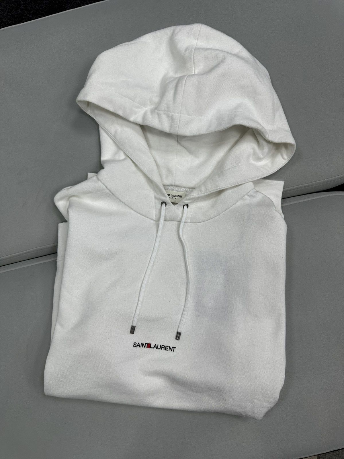 Saint Laurent Paris NEW Saint Laurent Hoodie White Small Logo Sizes S/L France Size US S / EU 44-46 / 1 - 1 Thumbnail