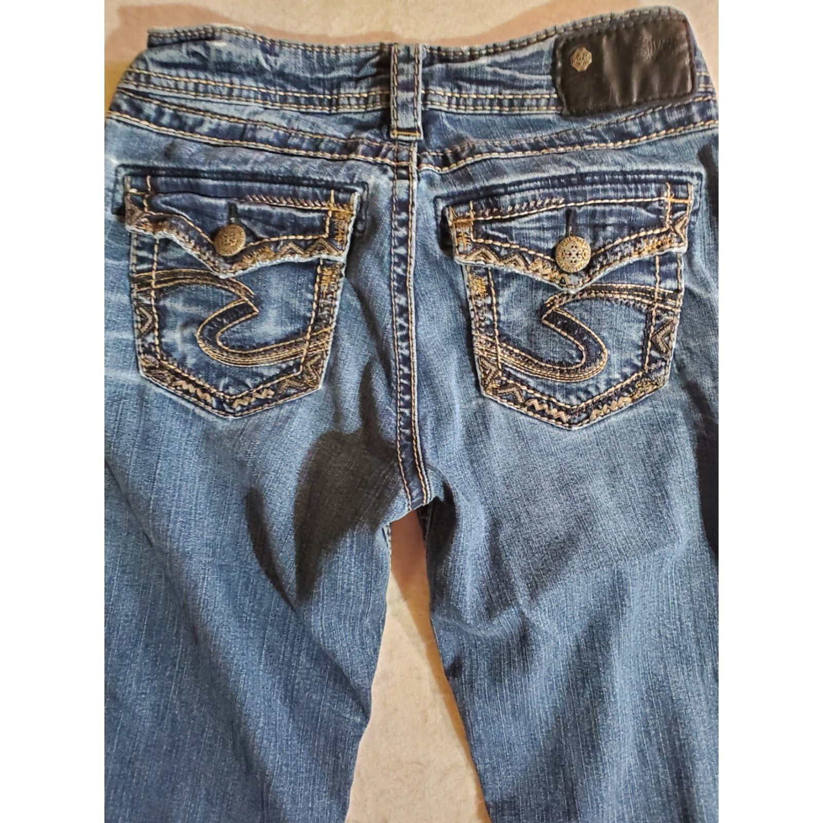 Silver Jeans Co. VINTAGE? No — Silver Jeans Suki Mid Rise Slim Boot Cut Super Stretch Denim Women's Sz W26xL33 Shirt Size 26" / US 2 / IT 38 - 7 Thumbnail
