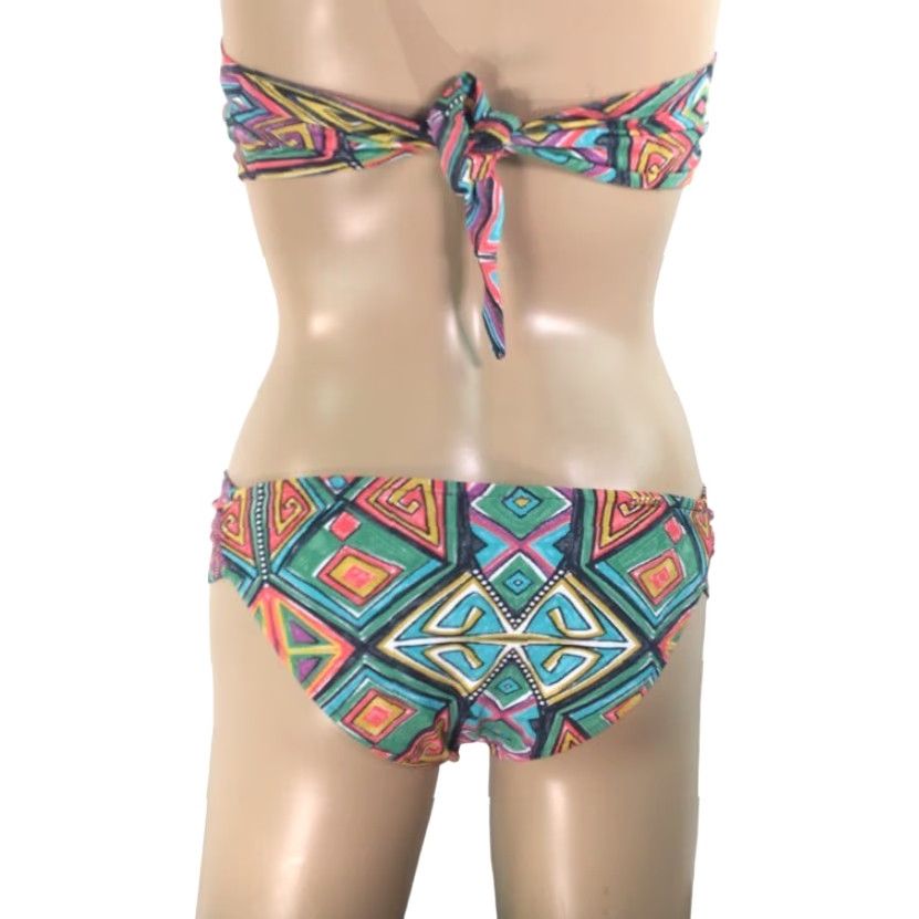 Magnanni VINTAGE Dunnas By Francesca Magnani Women's Bikini Swimsuit XS Purple Diamond Stretch Swimwear 90s Girls Size ONE SIZE - 2 Thumbnail