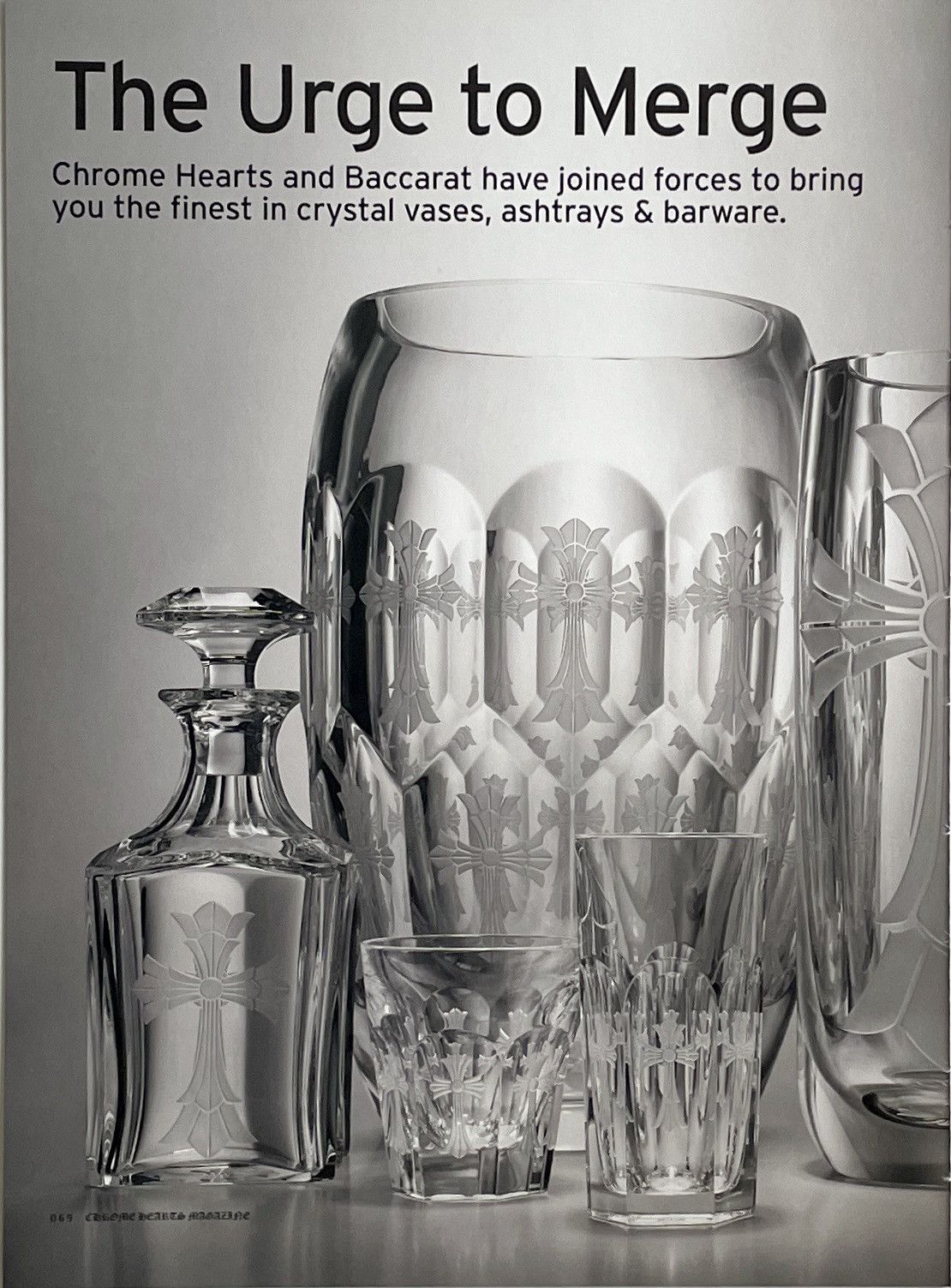 Chrome Hearts × Vintage Chrome Hearts Baccarat glass cup photo Poster framed 9x11 Size ONE SIZE - 2 Thumbnail