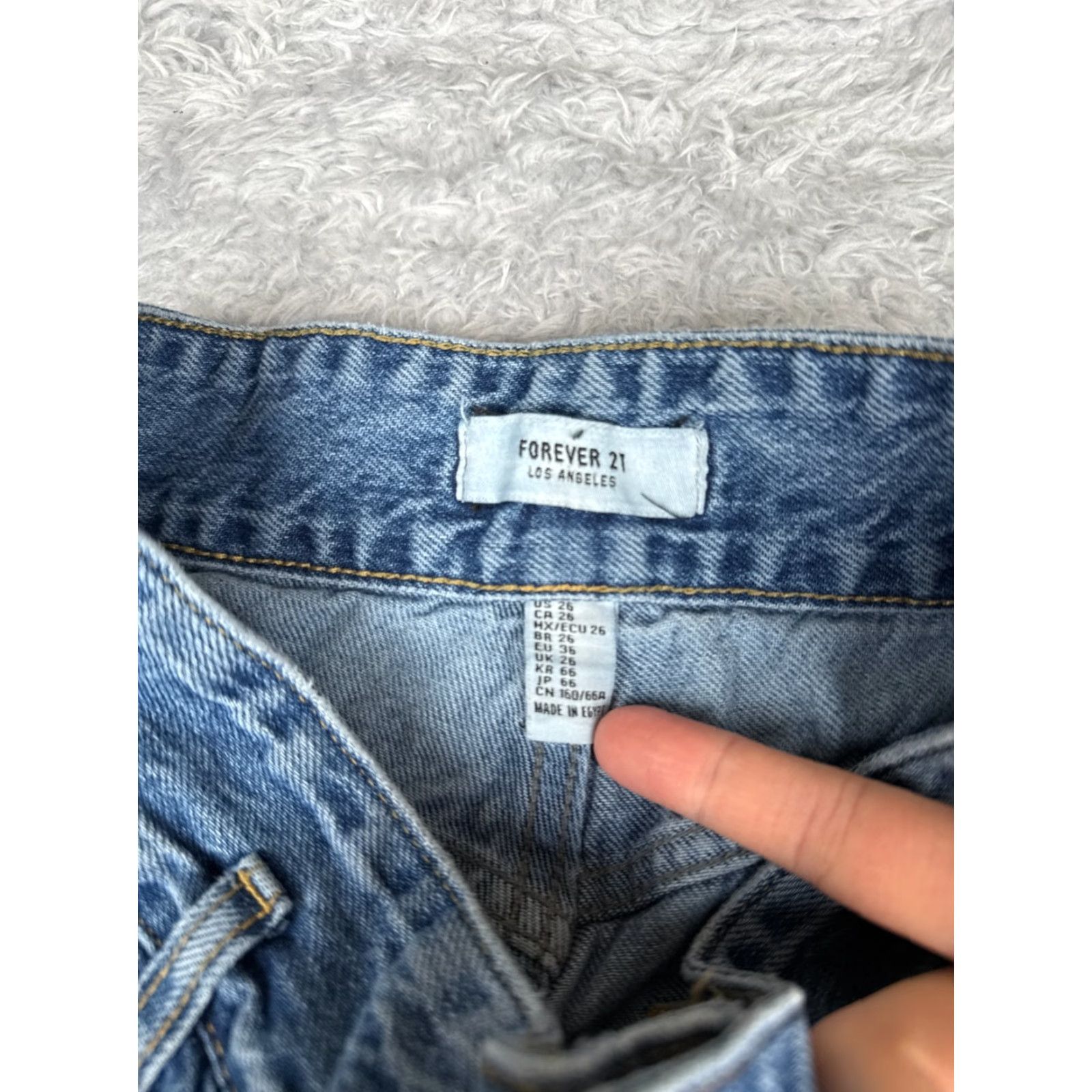 Forever 21 VINTAGE Forever 21 Women's Wide Leg Jeans 25 Blue Denim High Rise Cotton Blend 30 in Inseam Size 42" / US 20 - 6 Thumbnail