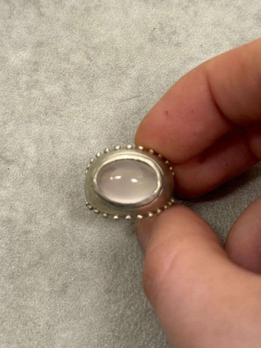Jean Paul Gaultier 2000s Jean Paul Gaultier Clear Stone Silver 925 Ring Size ONE SIZE - 4 Thumbnail