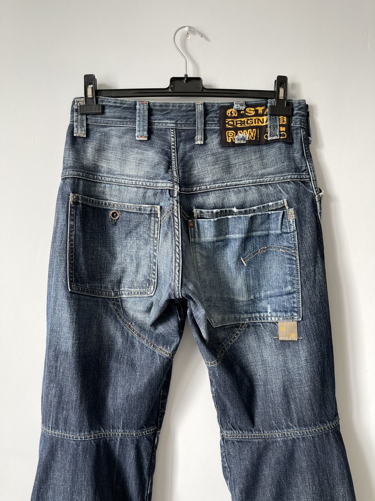 G-Star G-Star Raw Patchwork Double Knee Faded Denim Y2k Jeans Size US 33 - 8 Thumbnail