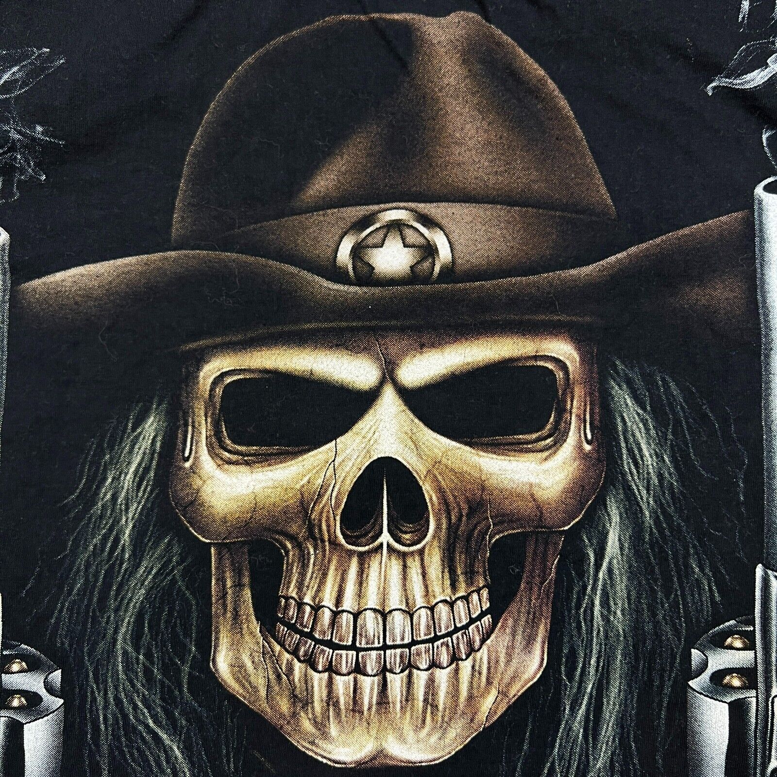 Vintage Vintage Y2K Skeleton Cowboy Medium Double Sided Graphic Tee Size US M / EU 48-50 / 2 - 3 Thumbnail