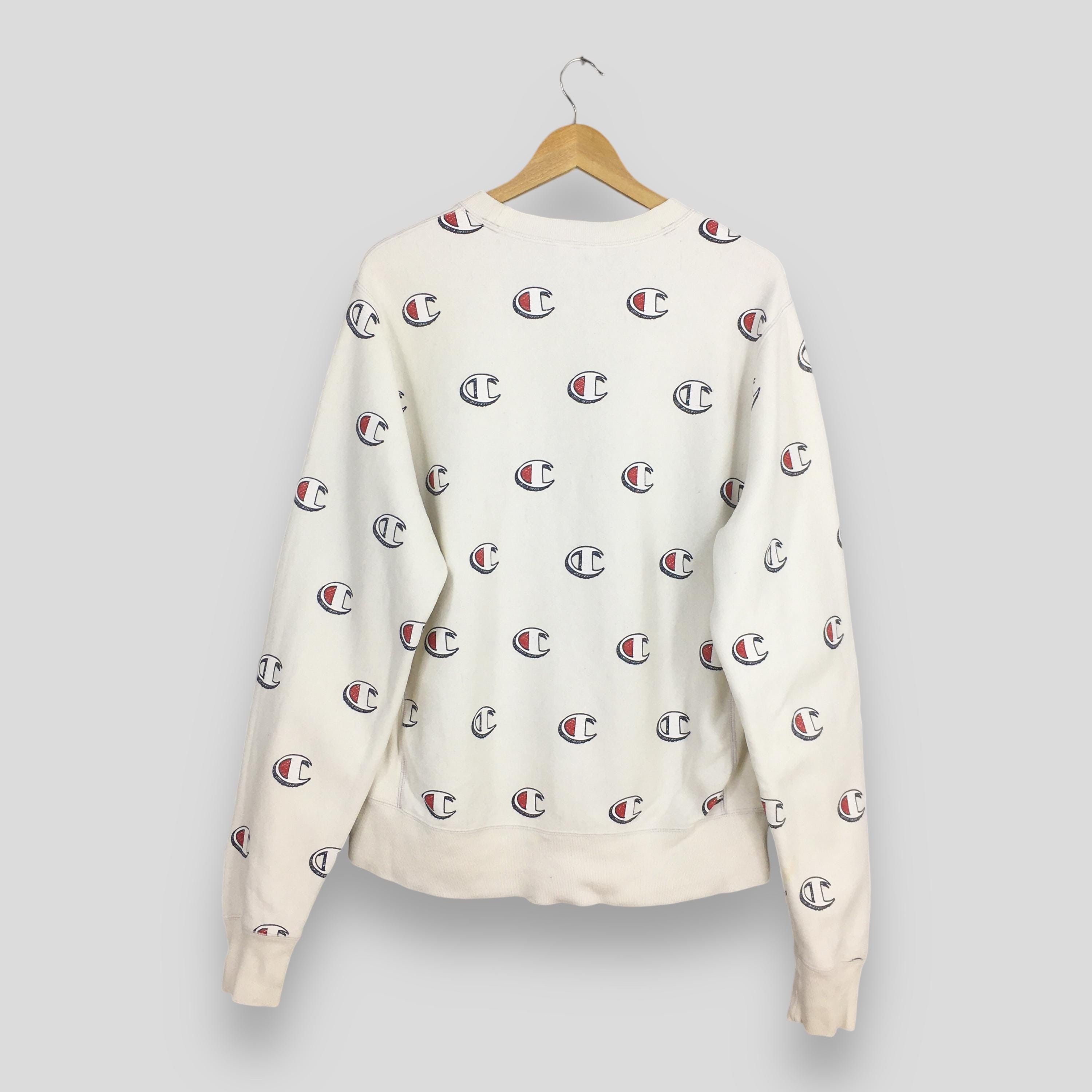 Champion × Vintage Vintage Y2K Champion Reverse Weave White Sweatshirt Medium Size US M / EU 48-50 / 2 - 9 Thumbnail