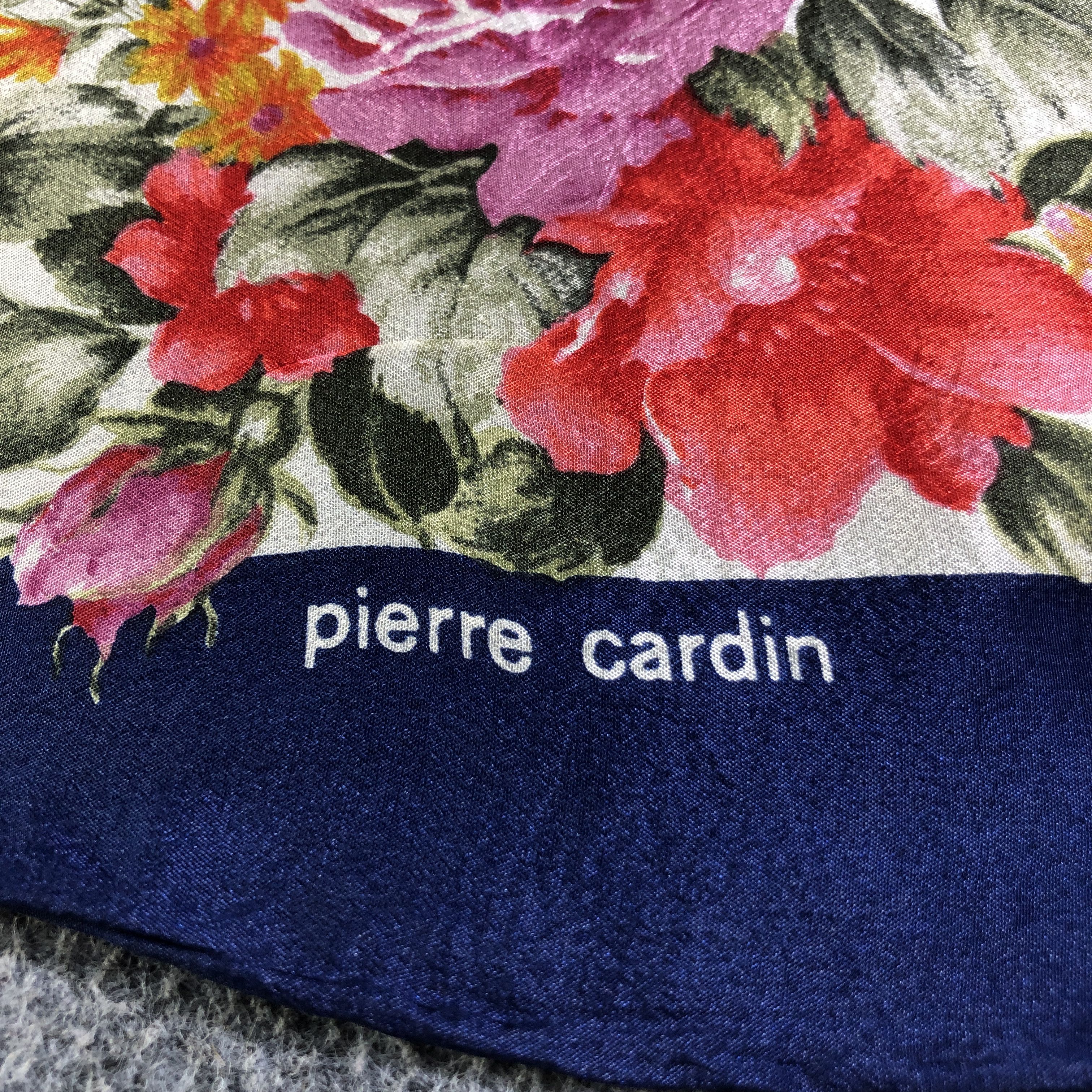 Pierre Cardin Pierre Cardin Floral Hand Rolled Silk Scarf M1050 Size ONE SIZE - 4 Thumbnail