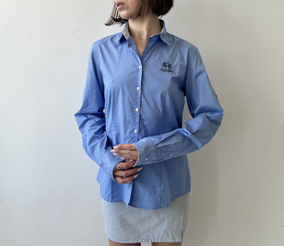 La Martina La Martina Argentina Blue Long Sleeve Button Down Shirt Size L / US 10 / IT 46 - 2 Thumbnail