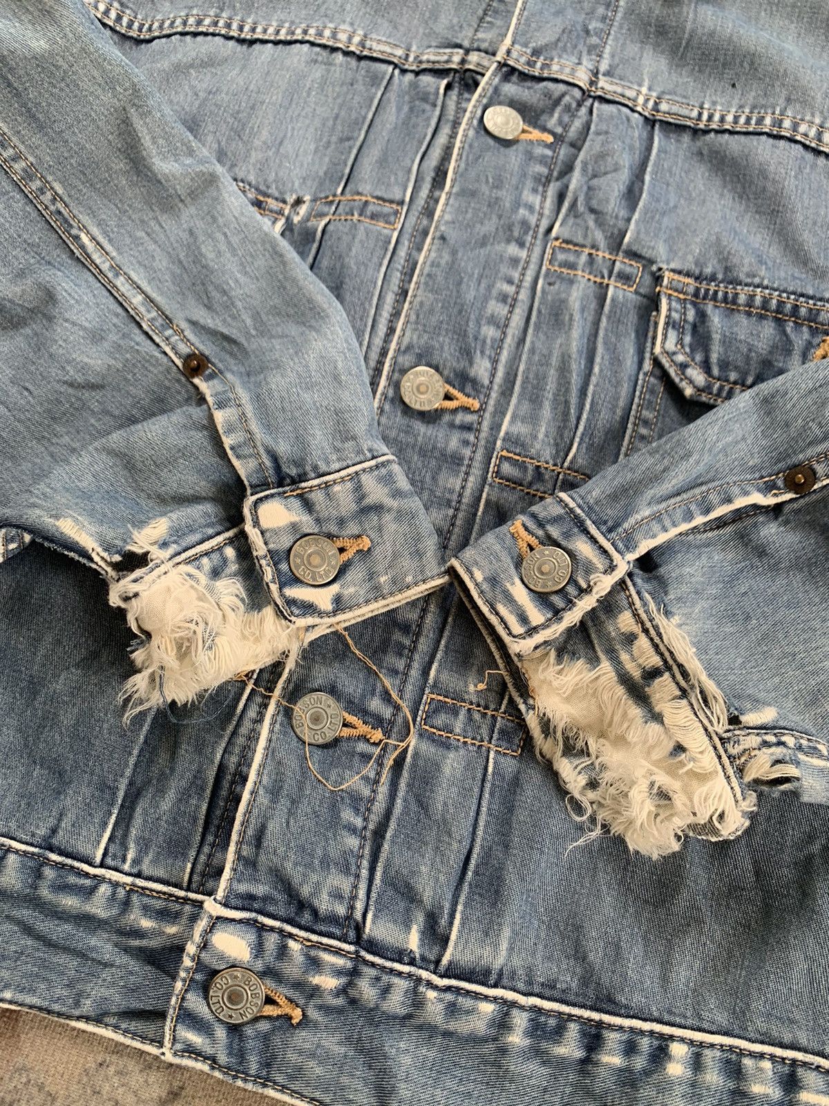Japanese Brand Bobson Jeans Pleated Centre Jacket Made in Japan Size US M / EU 48-50 / 2 - 7 Thumbnail