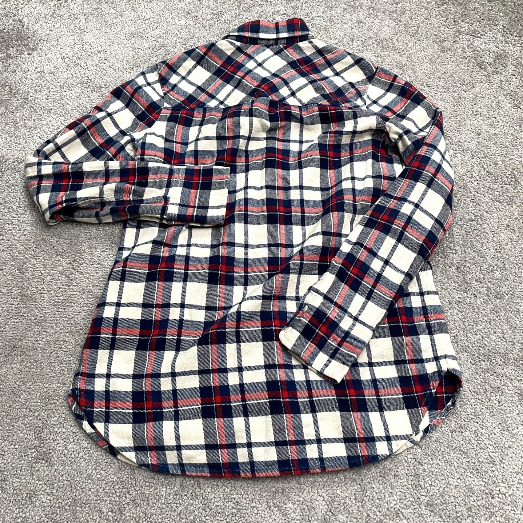J.Crew J.CREW Button-Up Shirt Womens 00 Boy Fit Plaid Flannel Cotton Multicolor Casual Shirt Size XXS / US 00 / IT 34 - 2 Thumbnail