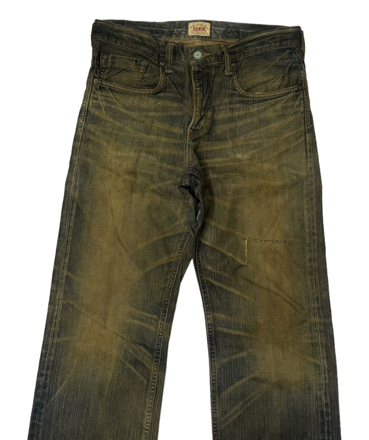 Edwin EDWIN RUSTY MUD WASH BAGGY DISTRESS DENIM JEANS Size US 34 / EU 50 - 7 Thumbnail