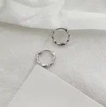 Vintage silver retro punk earrings Size ONE SIZE - 3 Thumbnail
