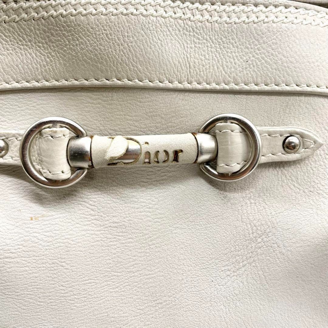 Dior Dior - Leather Vintage Handbag Shoulder Bag Plate White Size ONE SIZE - 6 Thumbnail