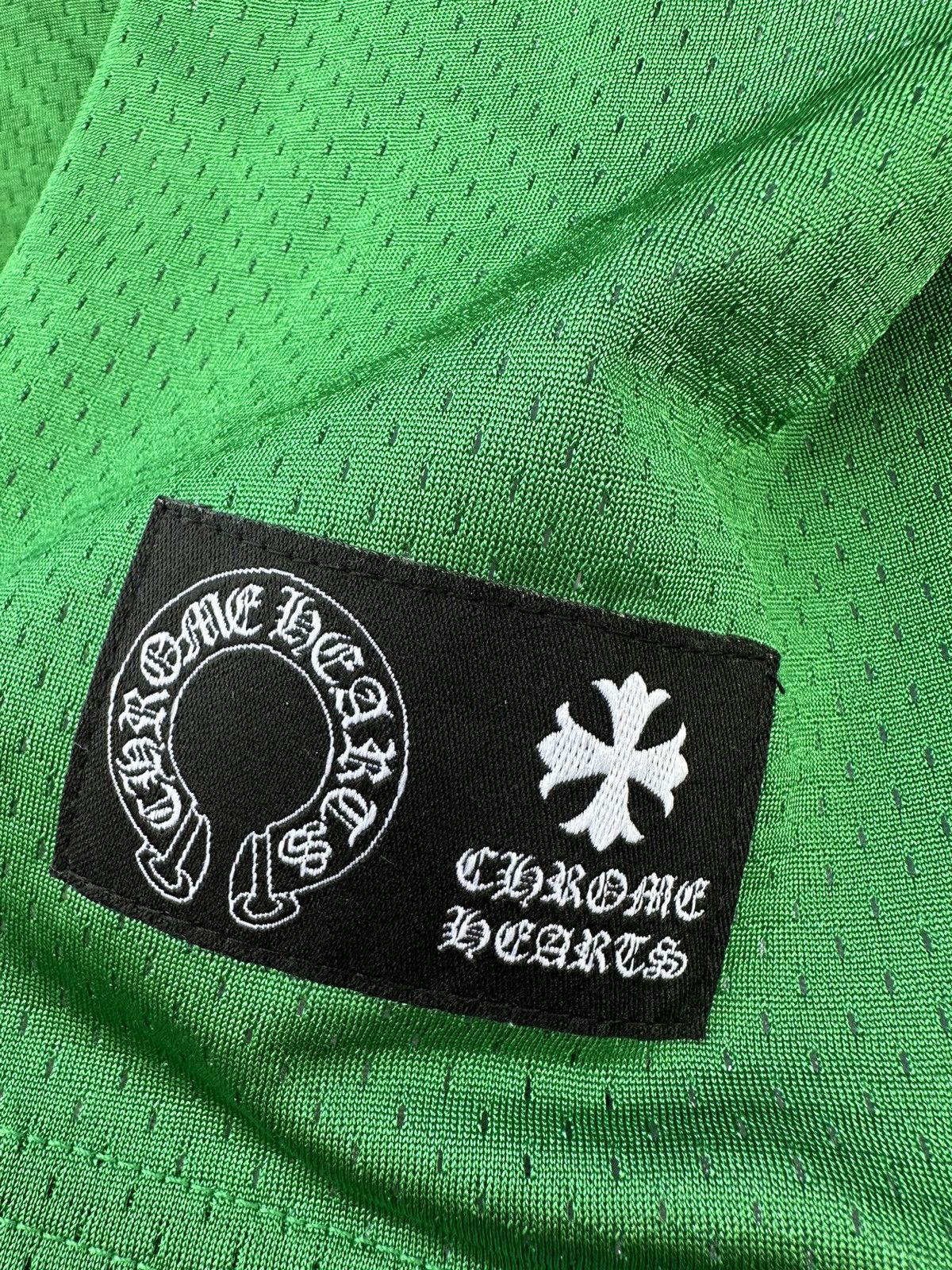 Chrome Hearts Chrome Hearts Mesh Reversible Basketball Jersey Green/White Size US L / EU 52-54 / 3 - 7 Thumbnail