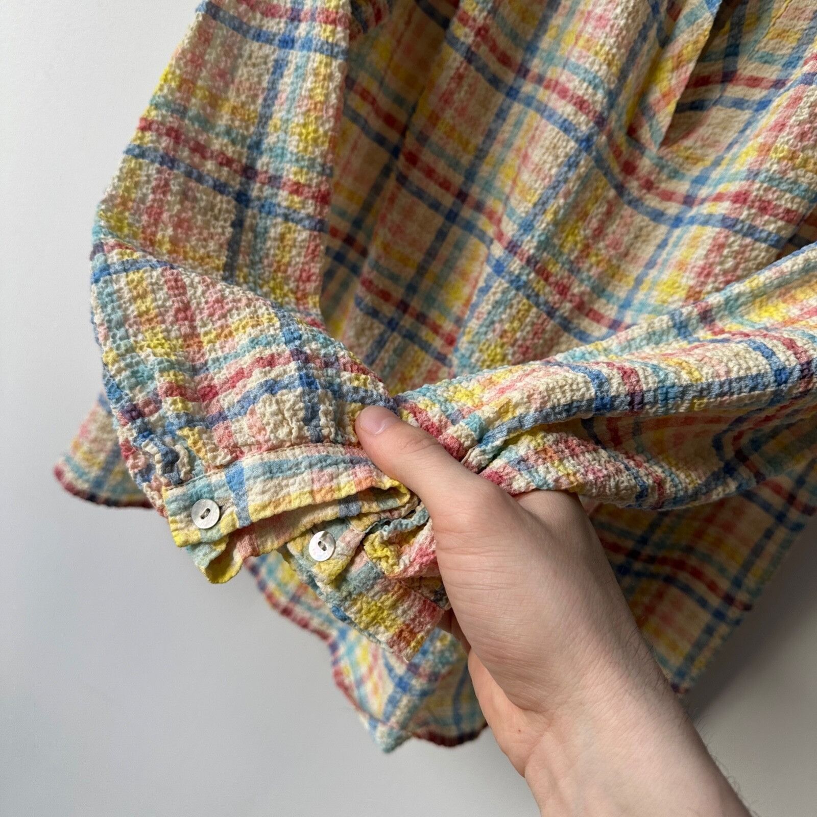 Vintage Chloe Stora Checked Blouse Shirt 9260AC Size XS / US 0-2 / IT 36-38 - 4 Thumbnail