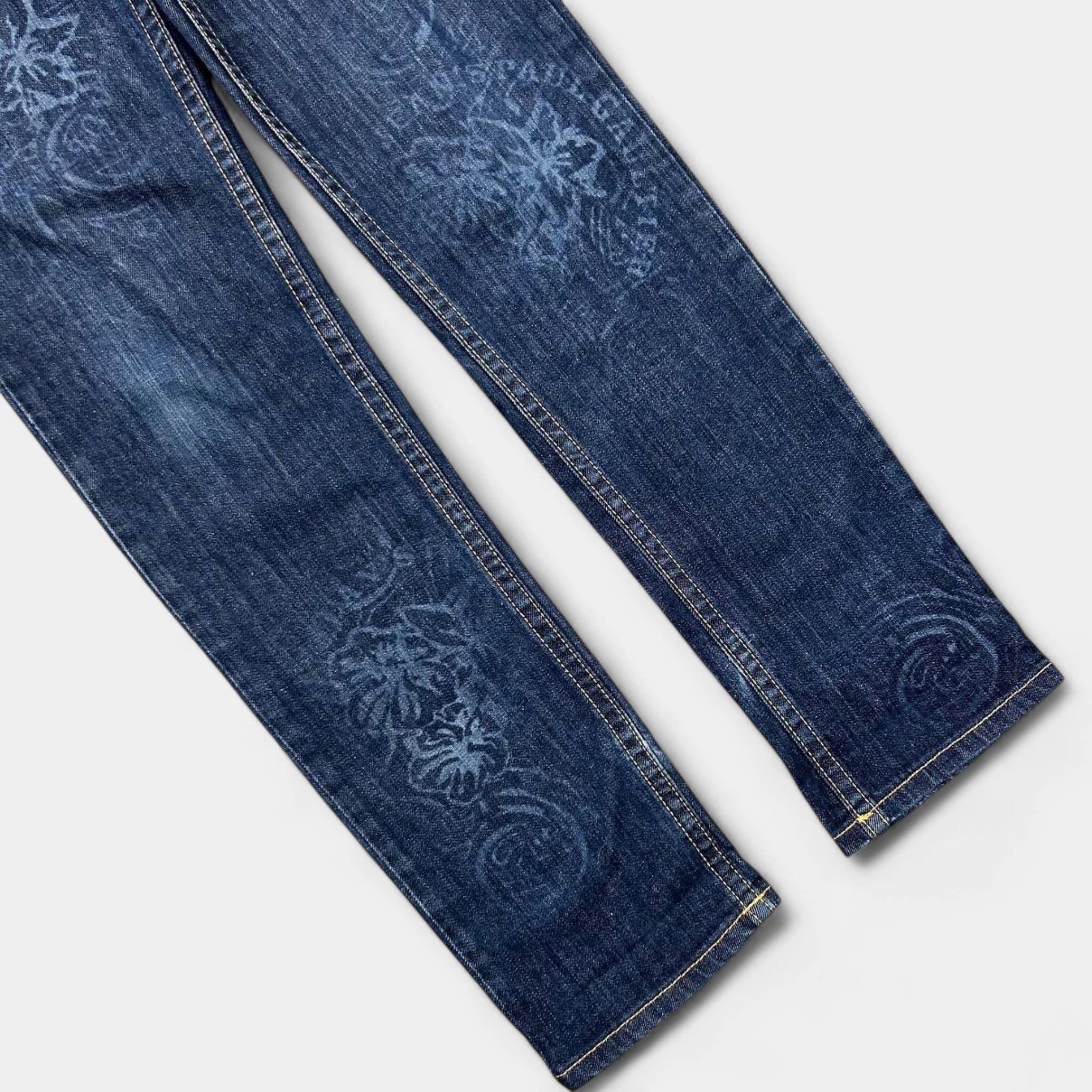 Jean Paul Gaultier Jean Paul Gaultier Graphic Blue Denim Jeans Size US 29 - 2 Thumbnail