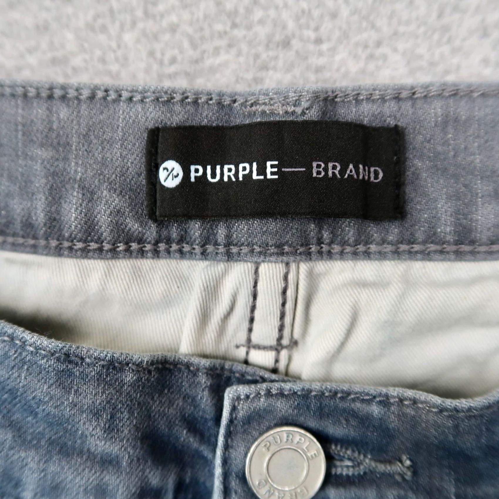 Denime Purple Brand P001 Jeans Men's Slim Fit Blue Distressed Sun Fade Style Denim 36x33 Size US 36 / EU 52 - 7 Thumbnail