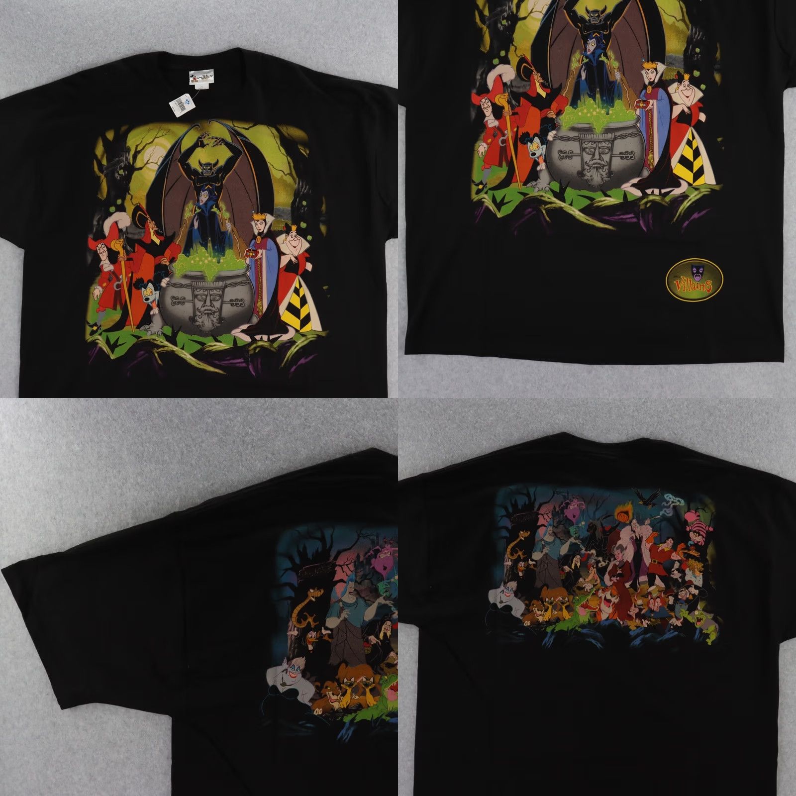Disney VINTAGE DISNEY VILLAINS TSHIRT XL Men's 90s Double-Sided Black Crew Neck Short Sleeve Size US XL / EU 56 / 4 - 8 Thumbnail