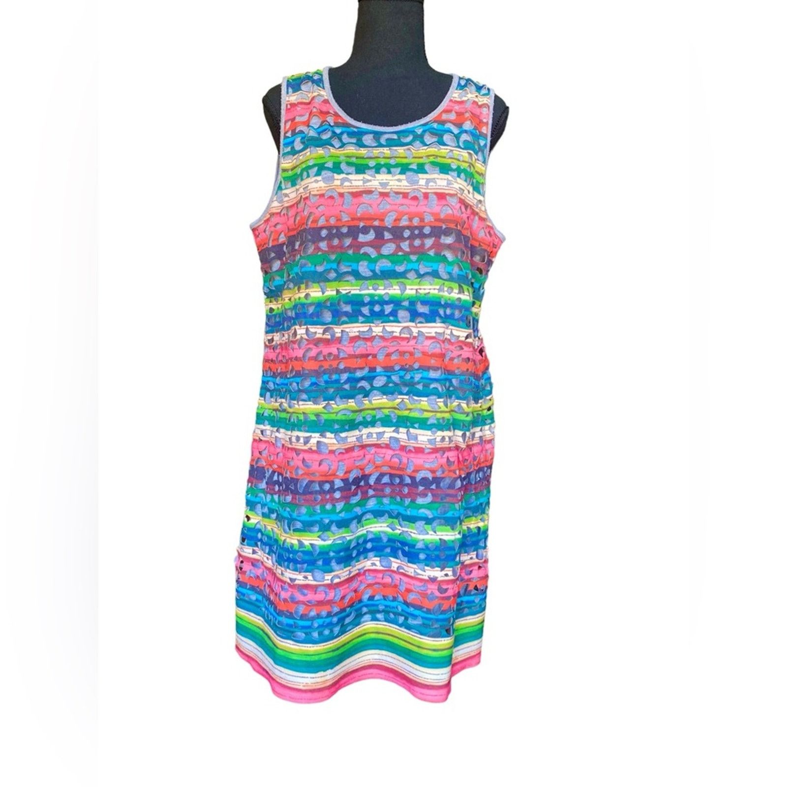 Desigual DESIGUAL ABSTRACT PRINT OVERLAY DRESS Size XL / US 12-14 / IT 48-50 - 4 Thumbnail