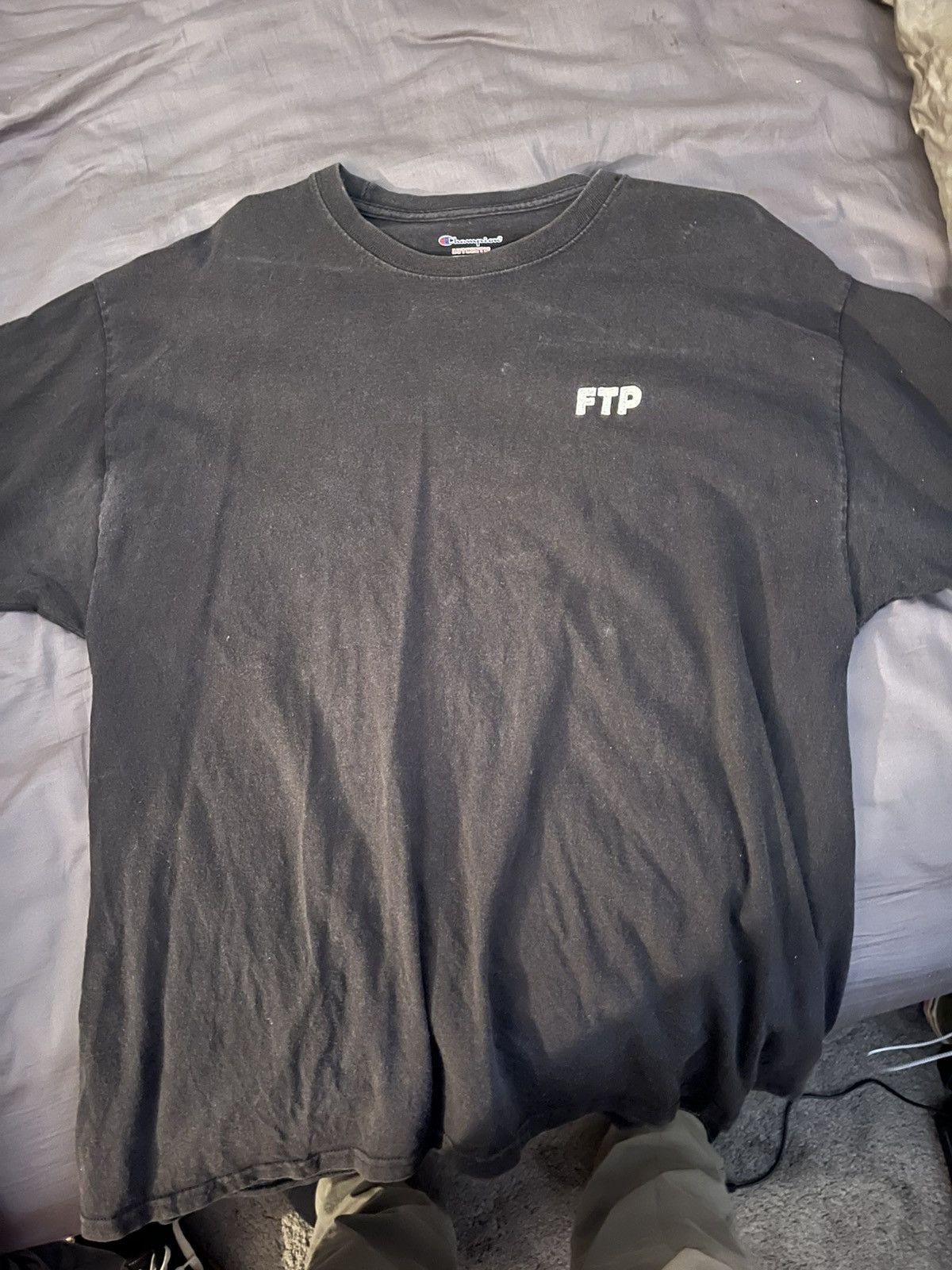 Fuck The Population Ftp embroidered champion shirt Size US XL / EU 56 / 4 - 1 Thumbnail
