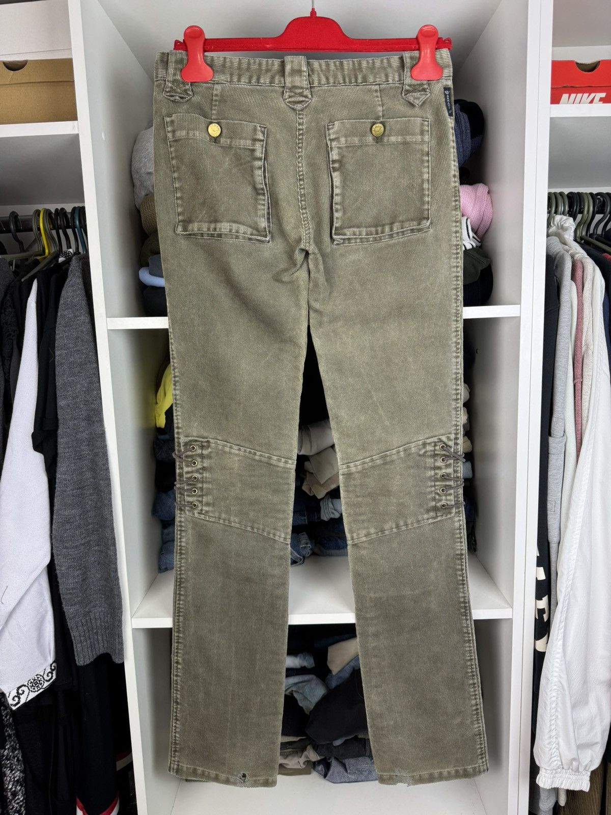 Armani Armani Jeans Women's Corduroy Lace-Up Biker Pants Size 28" / US 6 / IT 42 - 14 Thumbnail