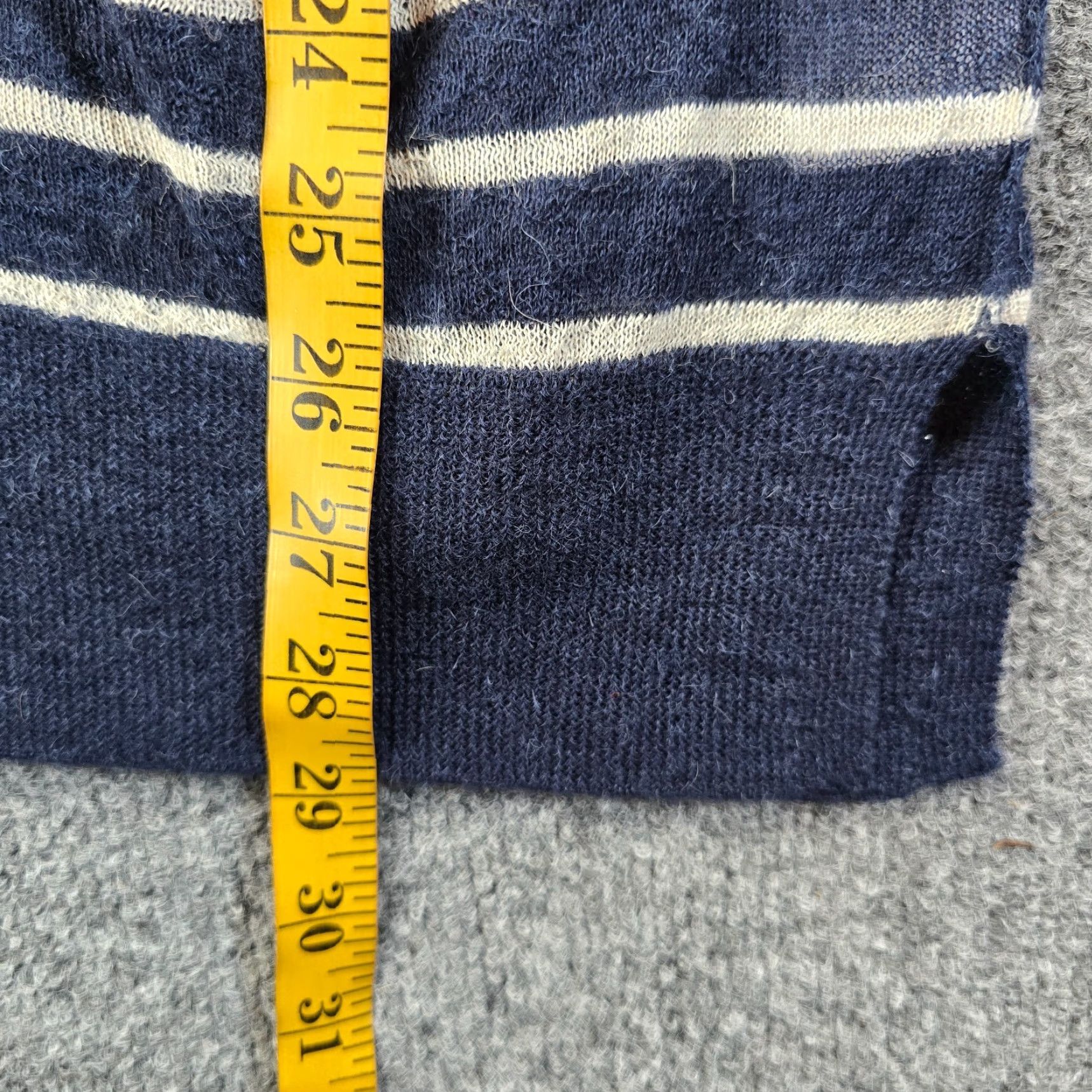 Joie Joie Sweater Womens Large Blue Alpaca Striped Pockets Lightweight Cardigan Knit V-Neck Regular Sleeve Long Fall Spring Winter Jeans? Size L / US 10 / IT 46 - 7 Thumbnail