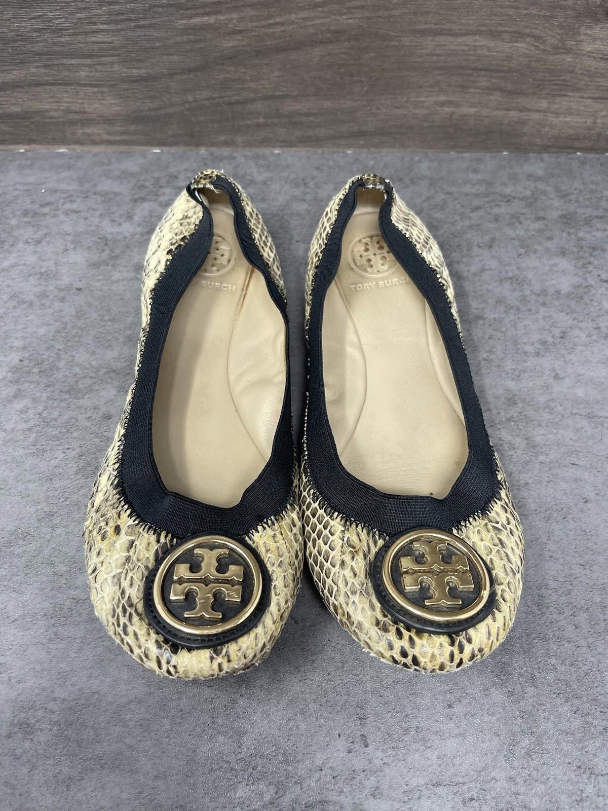 Other Tory Burch Shoes Womens Size 8 Caroline Snake Print Flats Size US 8 / IT 38 - 2 Thumbnail