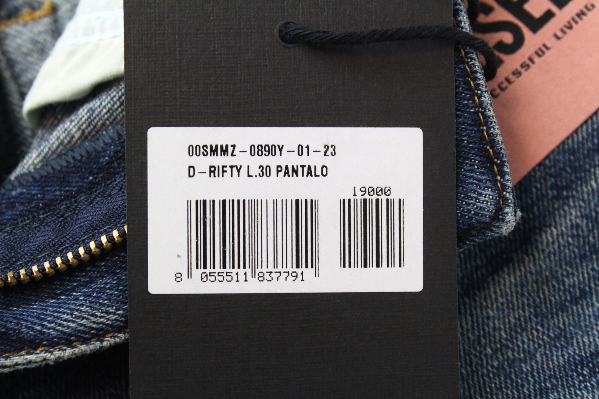 Diesel D-RIFTY 0890Y W23/L30 Blue Girls Jeans 71339 Size 23" - 9 Thumbnail