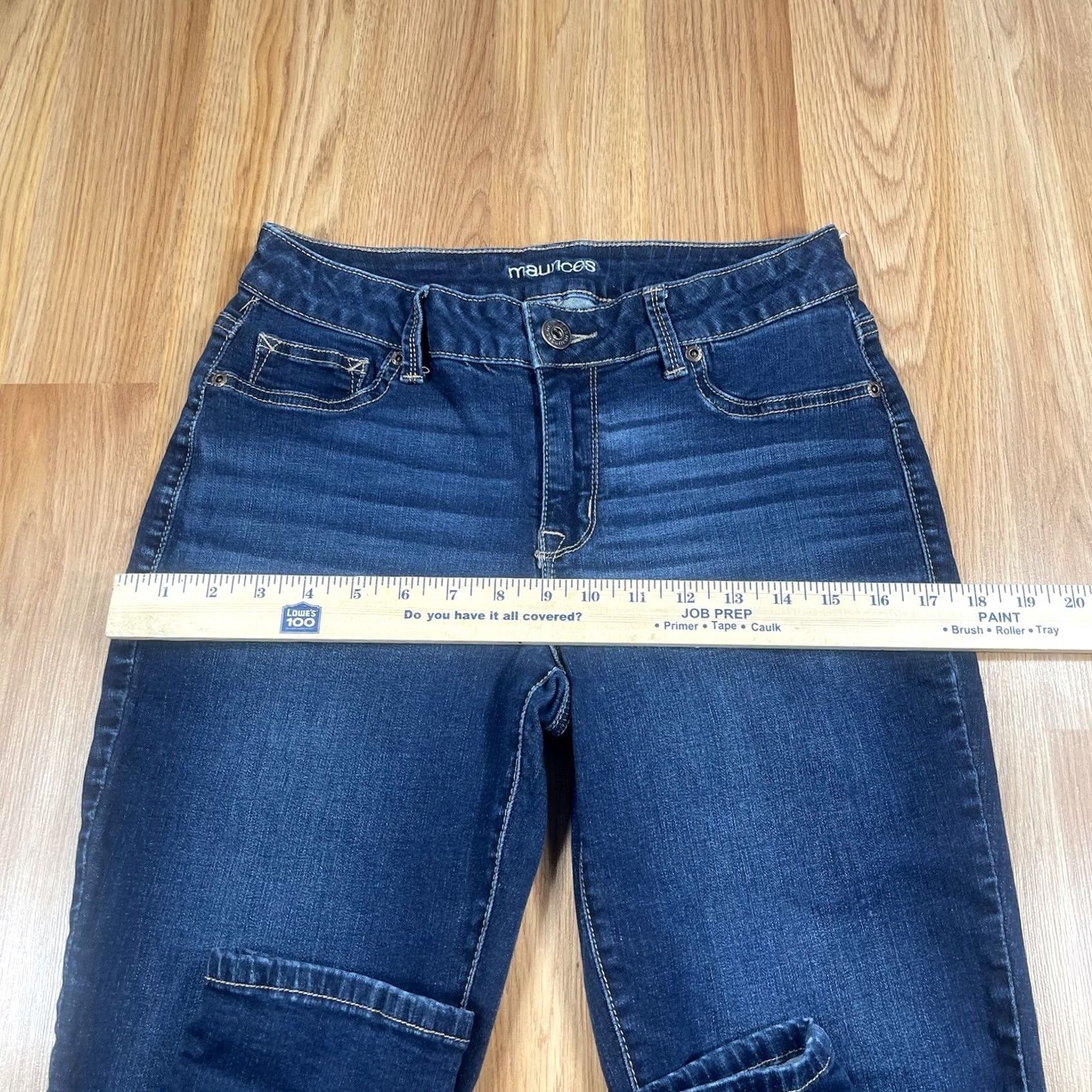 Vintage Maurices Jeans Women’s M Medium Reg Skinny Mid Rise Stretch Blue Denim Pants Size 32" / US 10 / IT 46 - 5 Thumbnail