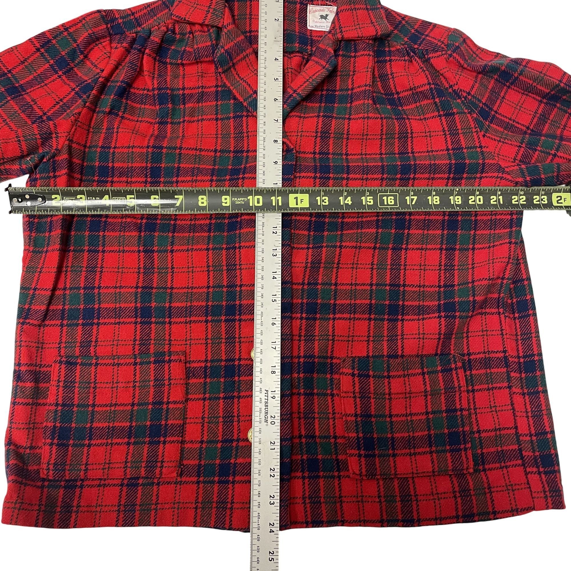 Other Vtg Cascade Fabrics PLAID CHRISTMAS Tweed Jacket Blazer Size XL / US 12-14 / IT 48-50 - 7 Thumbnail