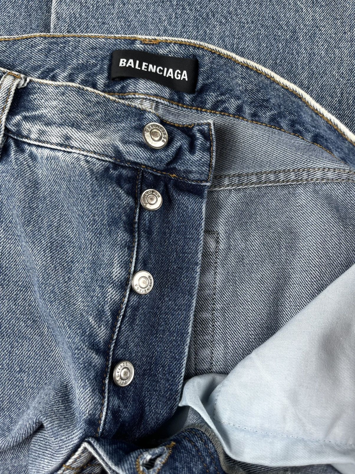 Balenciaga SS19 Balenciaga Vintage Blue Flared Bootcut Denim Jeans Size US 29 - 6 Thumbnail