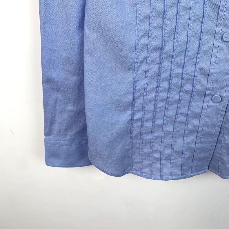 Gucci Gucci Blue Cotton Long Sleeve Shirt- Size US S / EU 44-46 / 1 - 4 Thumbnail