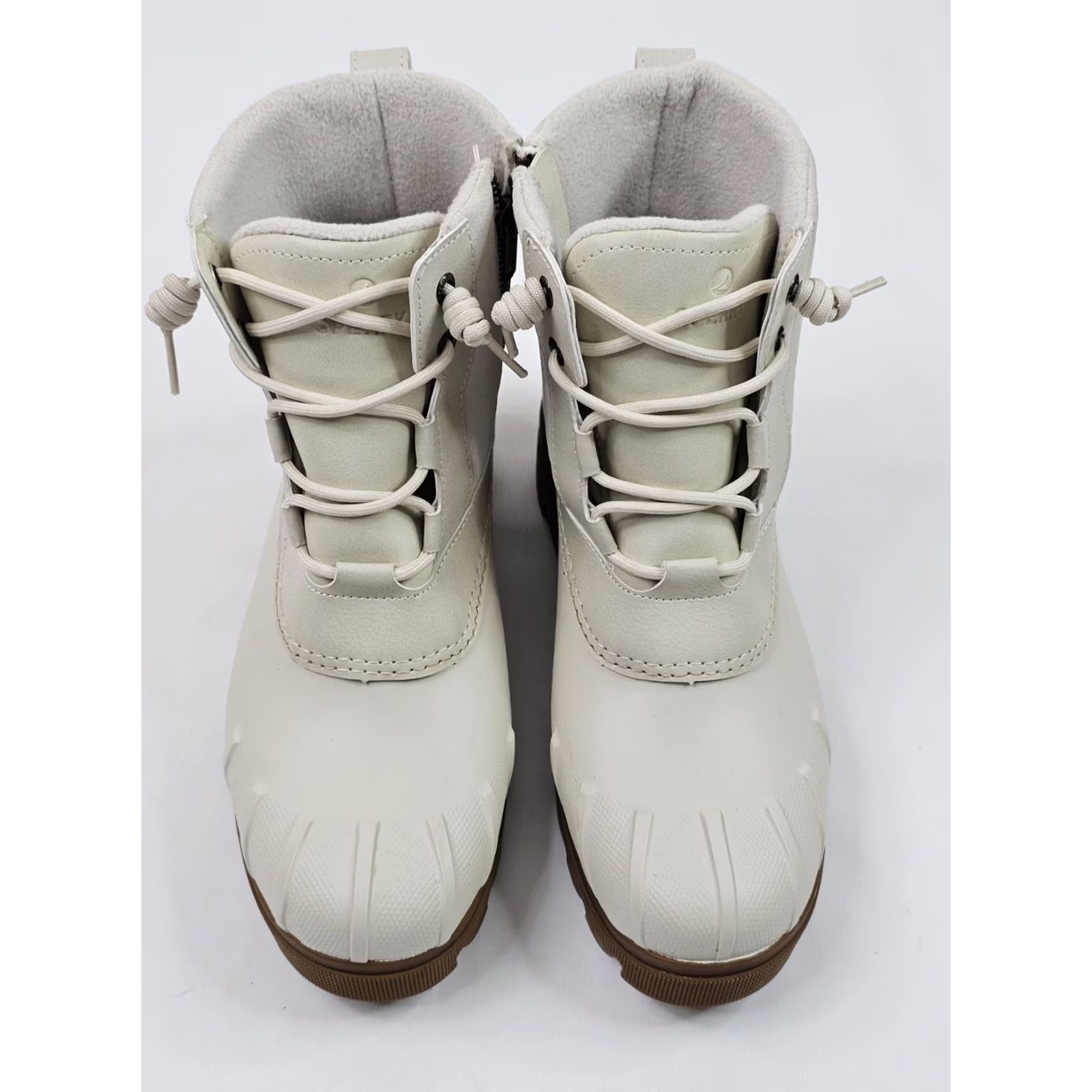 Sperry SPERRY Duck Boot Women 9.5 Ivory Fleece Lined Waterproof Suede Ascend Syren Size L / US 10 / IT 46 - 3 Thumbnail