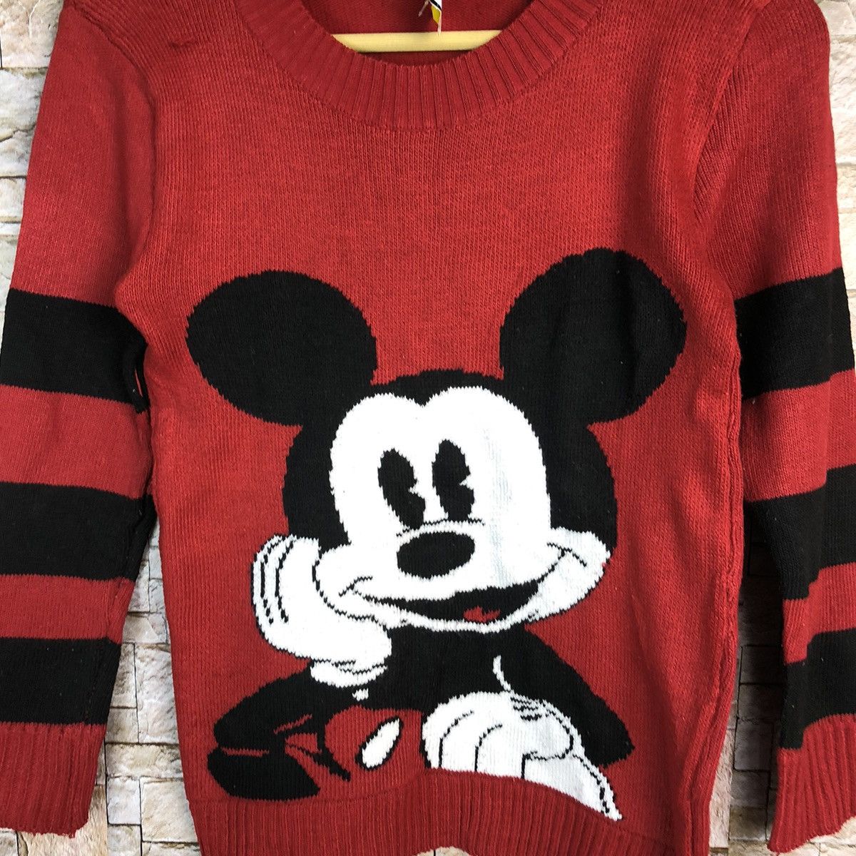 Disney Maria Luizat X mickey mouse stripe Red Knitwear #A396 Size S / US 4 / IT 40 - 5 Thumbnail