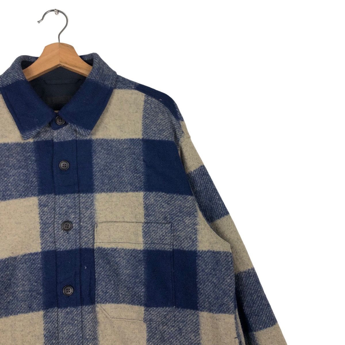 Japanese Brand Vintage Wool Flannel Shirt Jacket Uniqlo Japan Issey Miyake Size US M / EU 48-50 / 2 - 6 Thumbnail