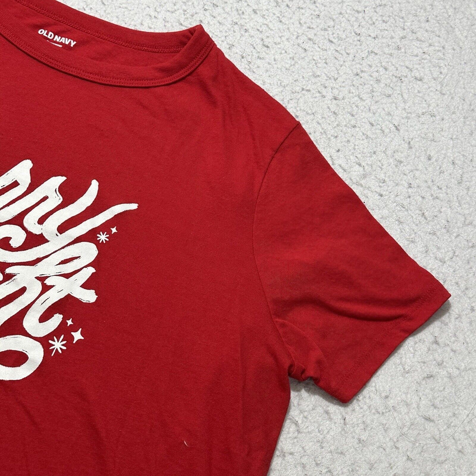 Old Navy Old Navy XL Merry And Bright Christmas Red Graphic T Shirt Size XL / US 12-14 / IT 48-50 - 5 Thumbnail