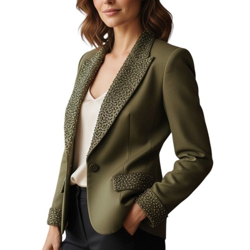 Vintage NWOT Miss Baker Beaded Blazer Jacket Pure Wool Embellished M Size M / US 6-8 / IT 42-44 - 1 Thumbnail