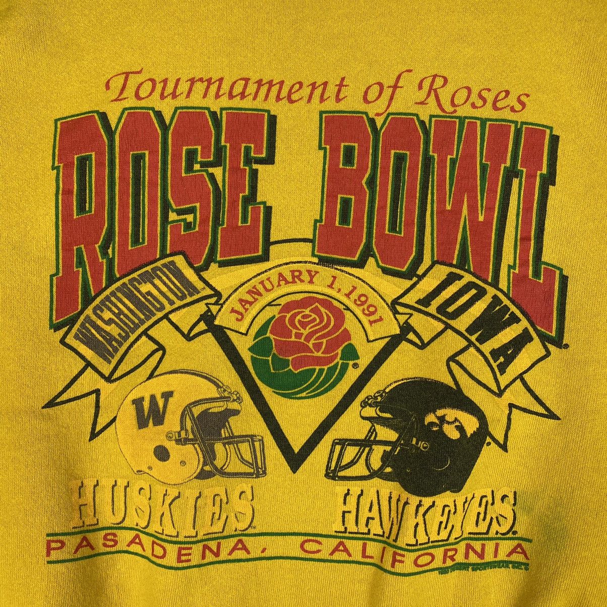 NFL × Vintage VINTAGE 90's ROSE BOWL WASHINGTON HUSKIES VS IOWA HAWKEYES Size US L / EU 52-54 / 3 - 3 Thumbnail