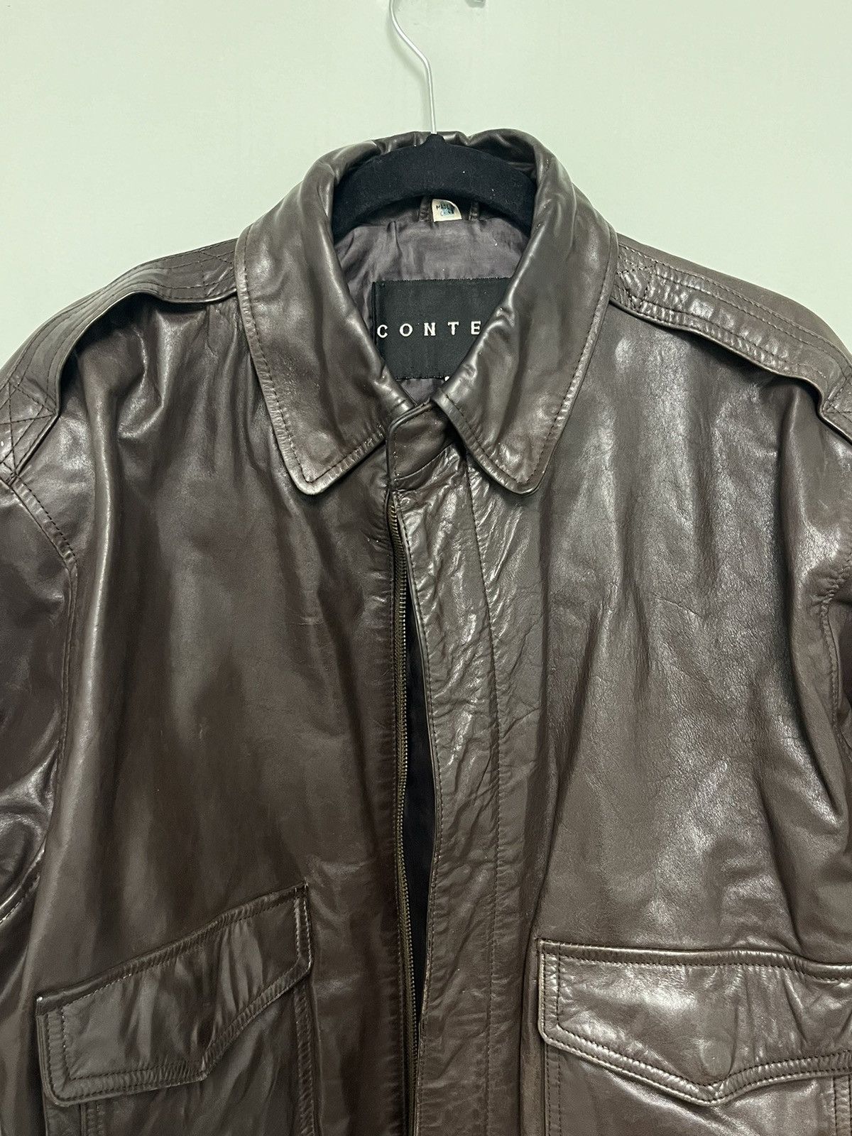 Vintage Context leather bomber. Medium Size US M / EU 48-50 / 2 - 5 Thumbnail