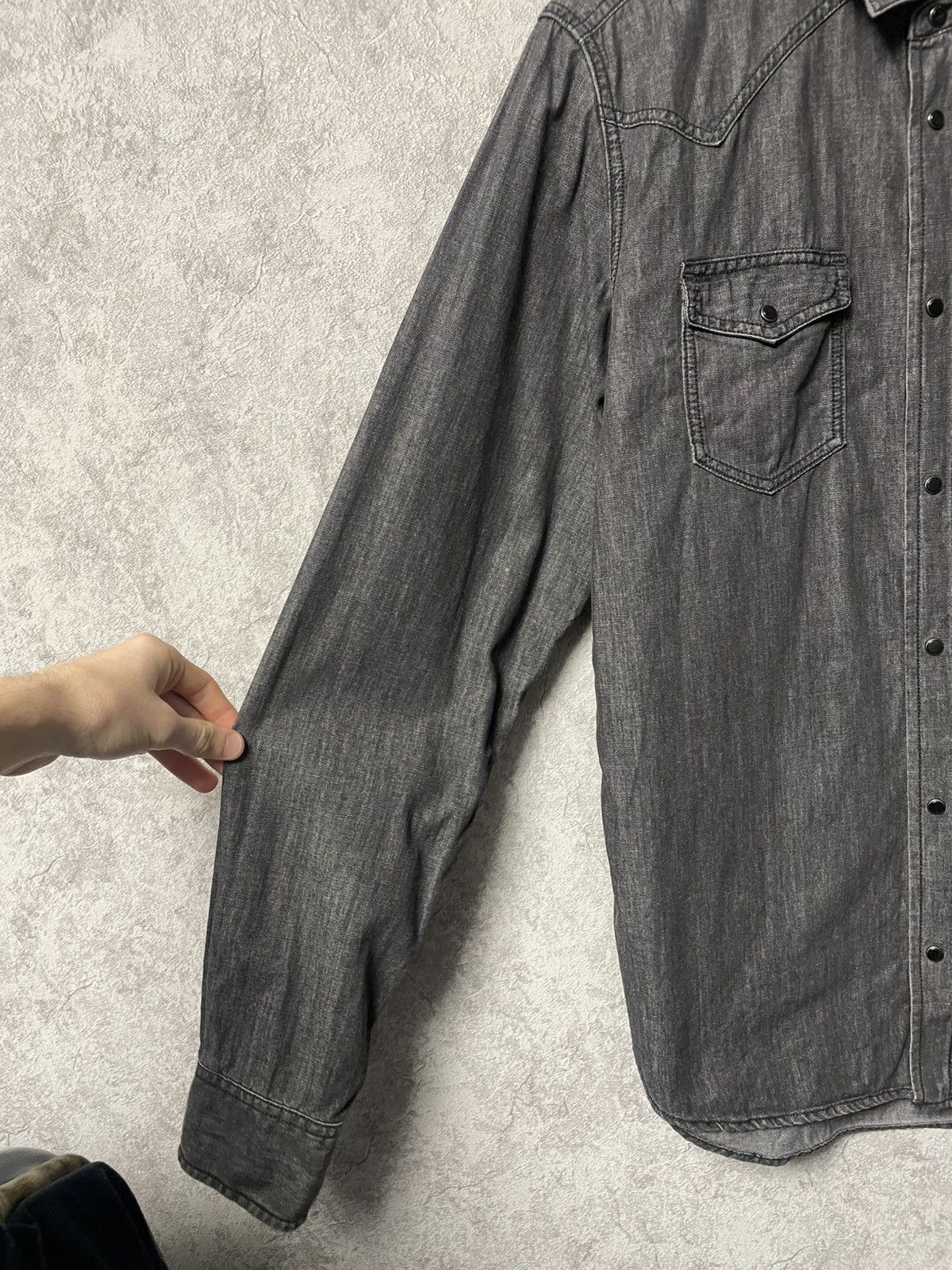 Diesel Vintage Diesel Black Jeans Long Sleeve Snap Button Shirt Size US L / EU 52-54 / 3 - 5 Thumbnail