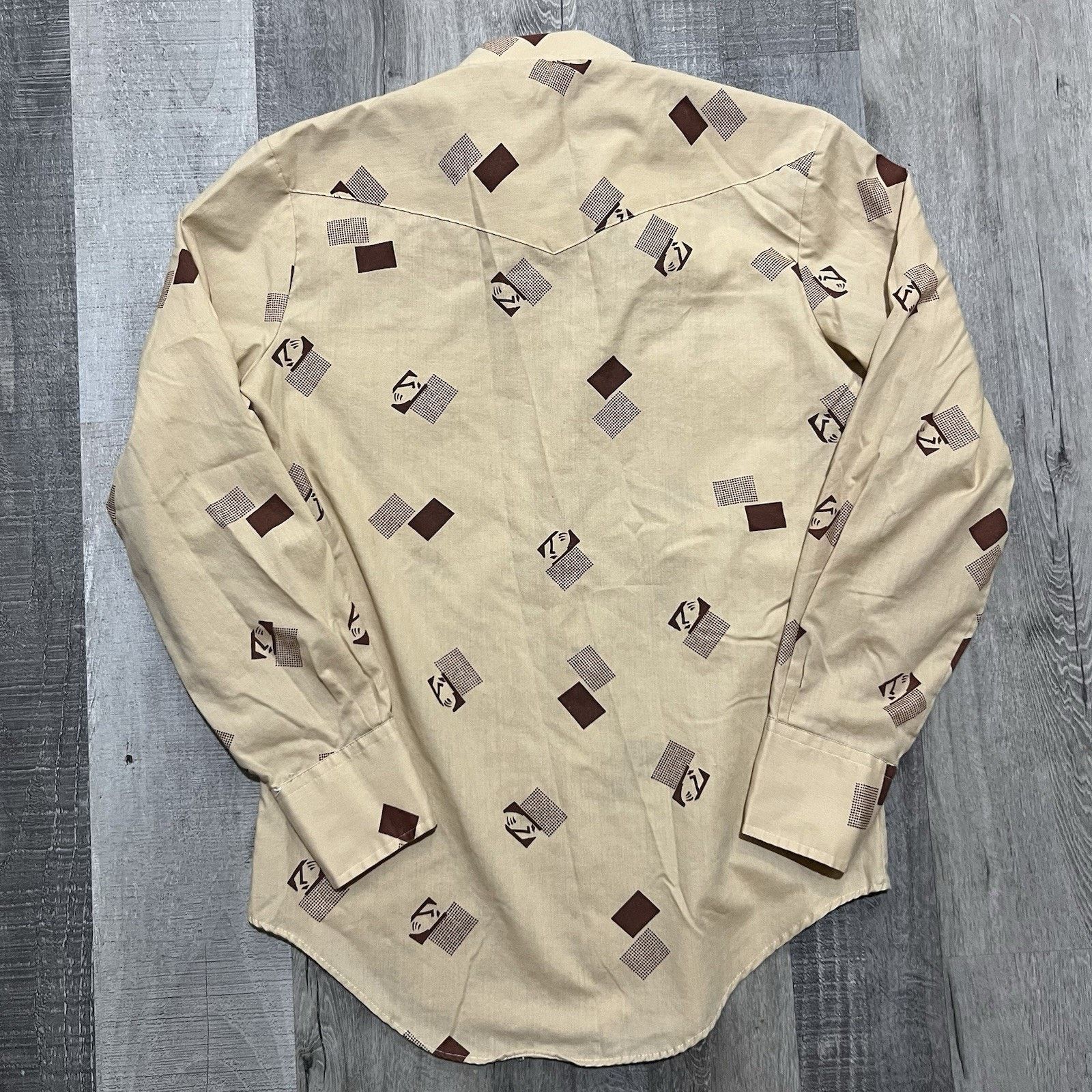 Vintage VTG 1970s Hippie Pearl Snap Permanent Press Collared Shirt Size US S / EU 44-46 / 1 - 3 Thumbnail