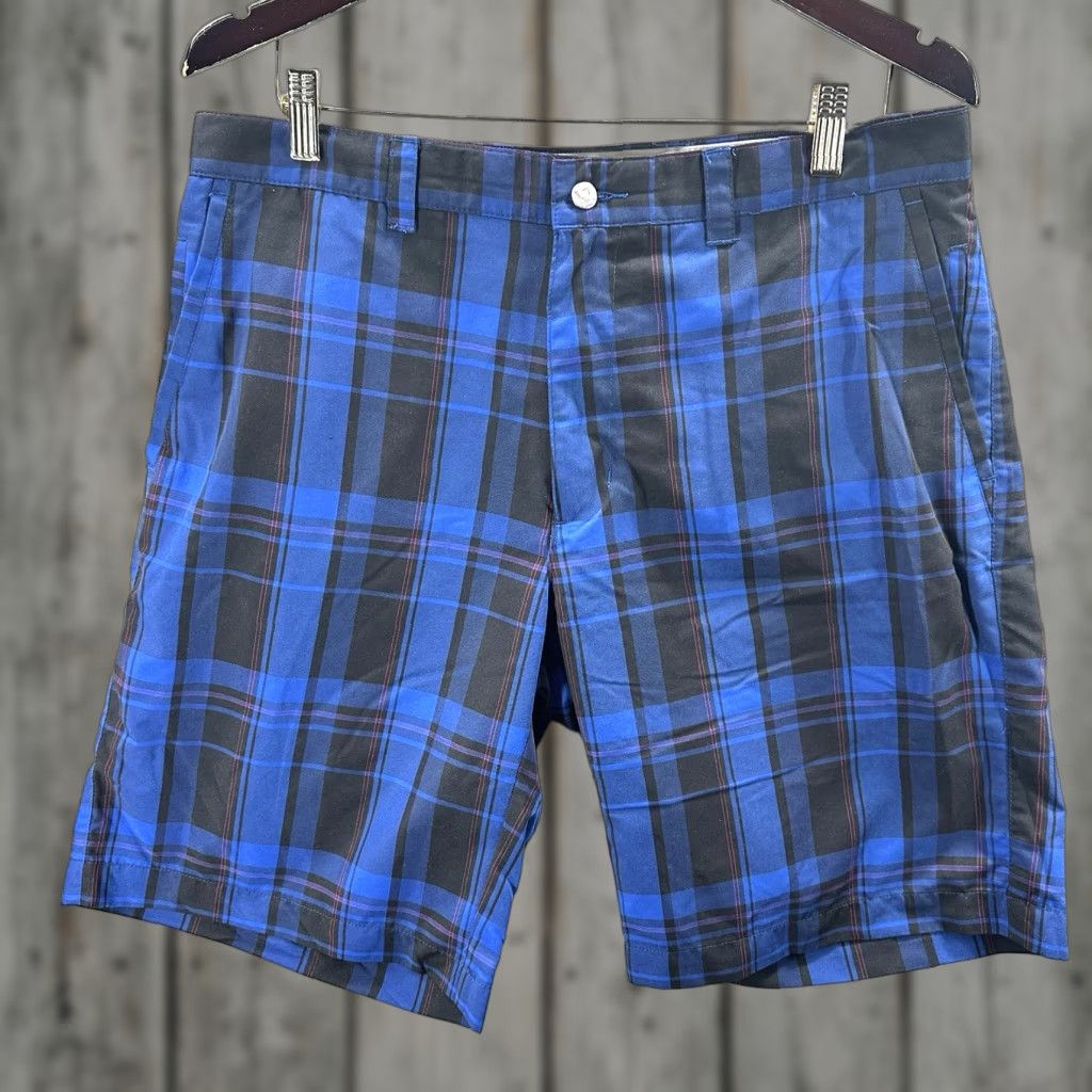 Callaway Callaway Bermuda Golf Shorts Mens 34 Blue Plaid Flat Front Preppy Modern Dad Bermuda Shorts Mens 34 Blue Plaid Golf Casual Workwear Size US 34 / EU 50 - 1 Thumbnail