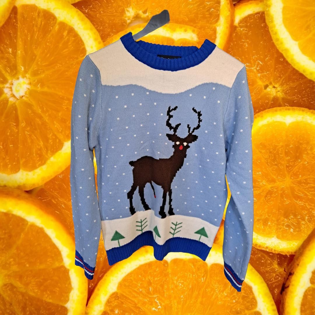 Other Skedouche Blue Rudolph Knit Christmas/Holiday Ugly Sweater S Size US S / EU 44-46 / 1 - 1 Thumbnail
